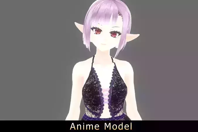 Anime Character - Emily-Dress Free 3D model