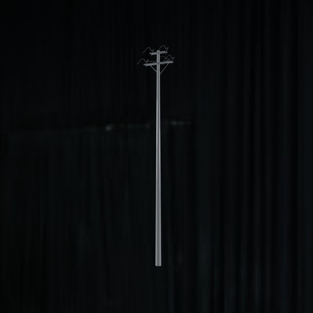 Electronical Steel Tower Low-poly 3D model_2