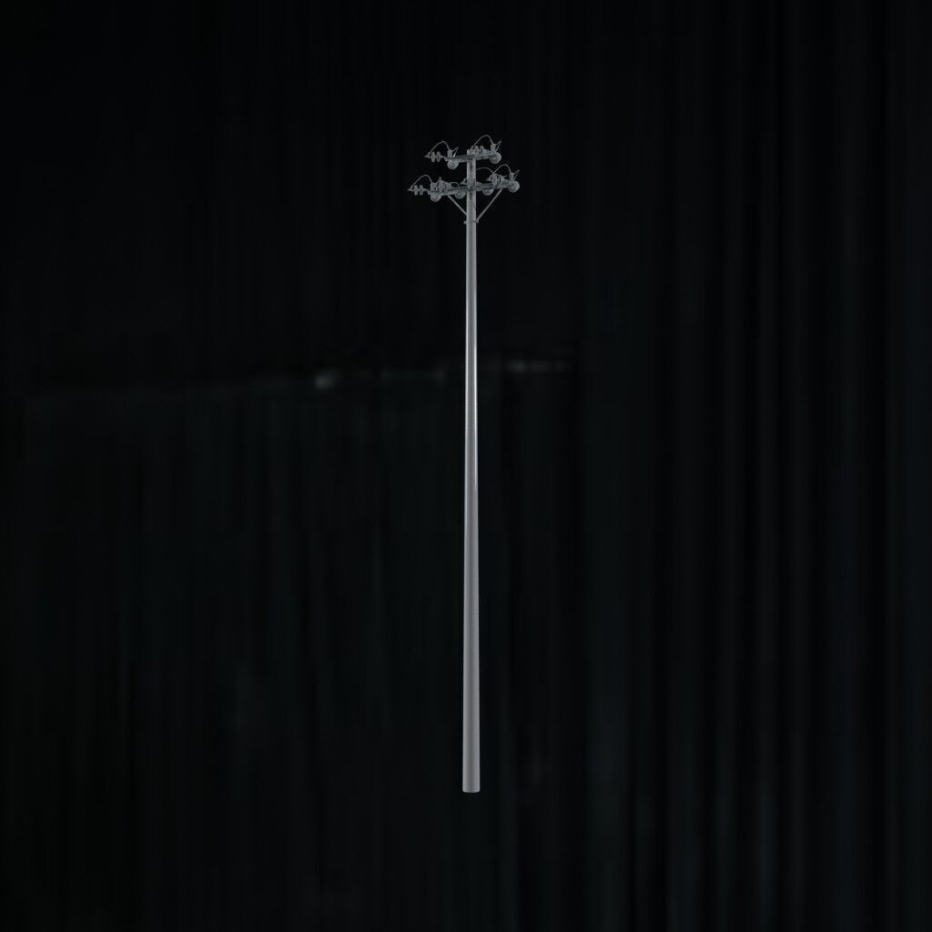 Electronical Steel Tower Low-poly 3D model_2