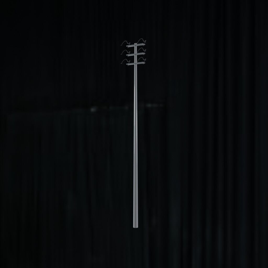 Electronical Steel Tower Low-poly 3D model_2