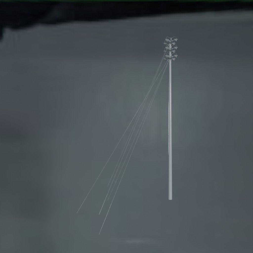 Electronical Steel Tower Low-poly 3D model_0