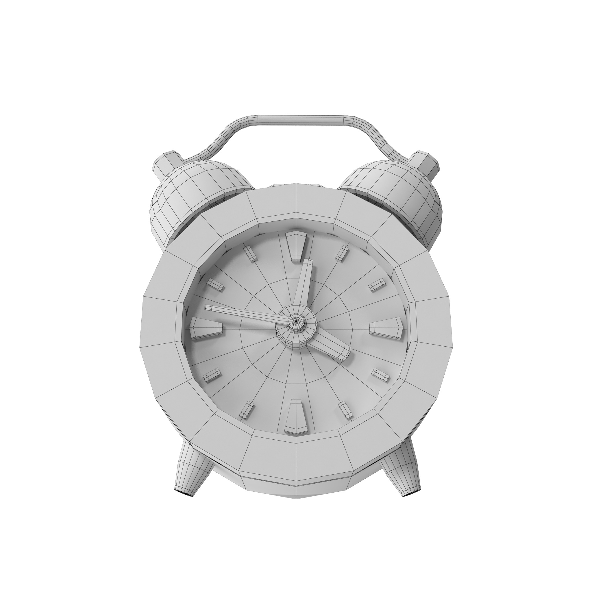 Alarm Clock Cartoon Low-poly 3D model_44