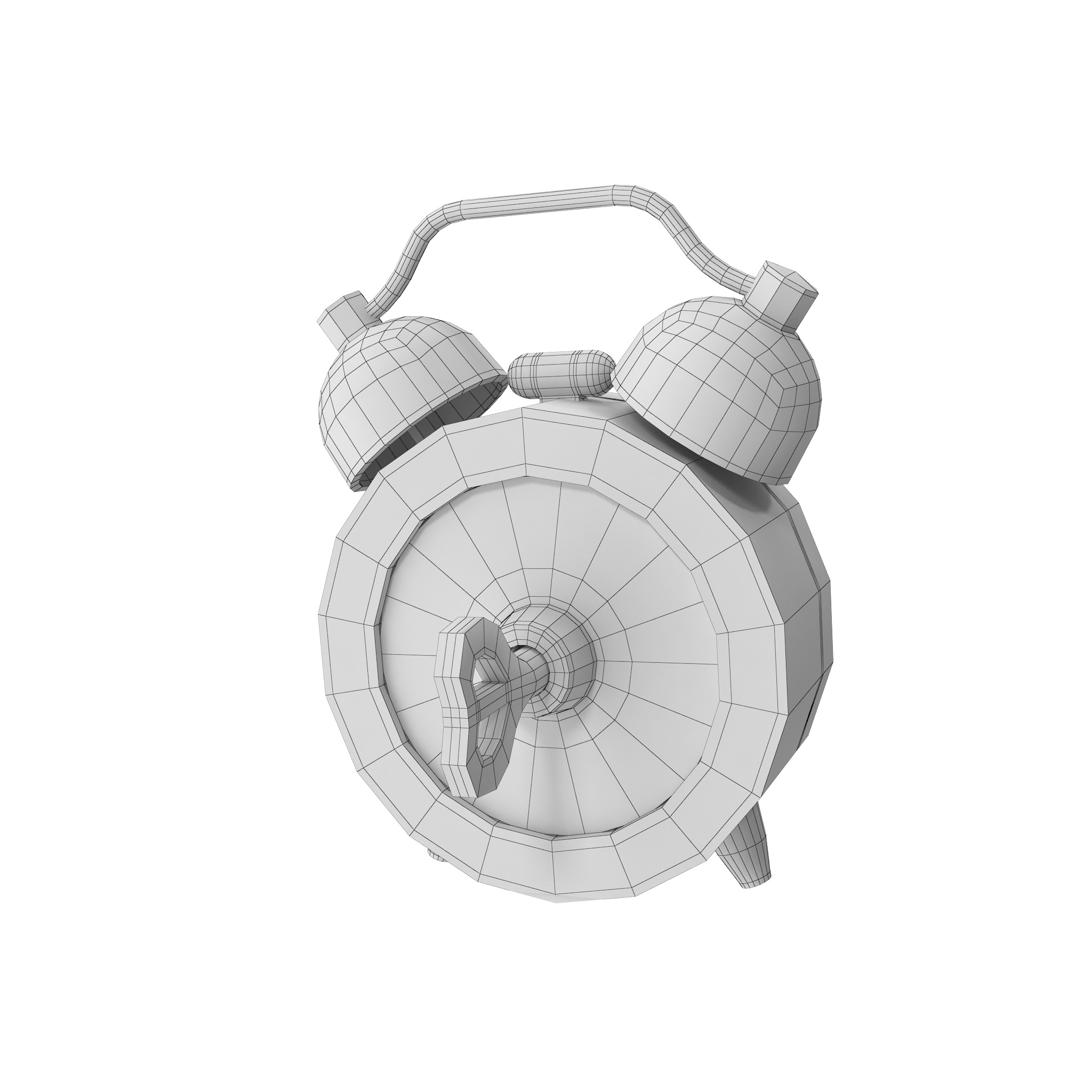 Alarm Clock Cartoon Low-poly 3D model_42