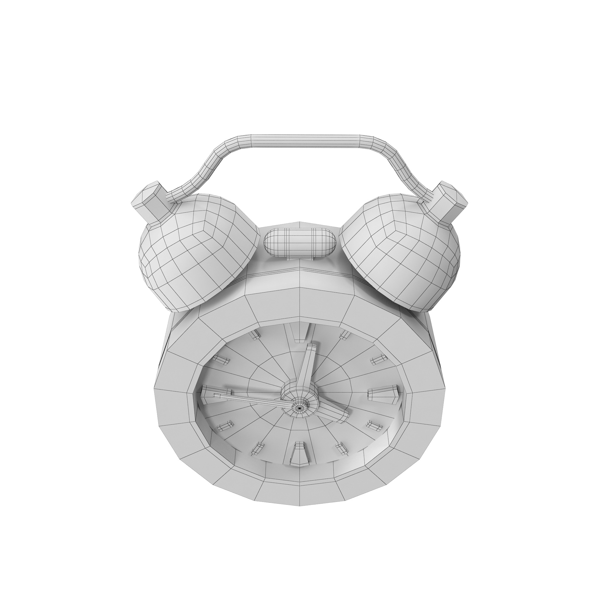 Alarm Clock Cartoon Low-poly 3D model_28