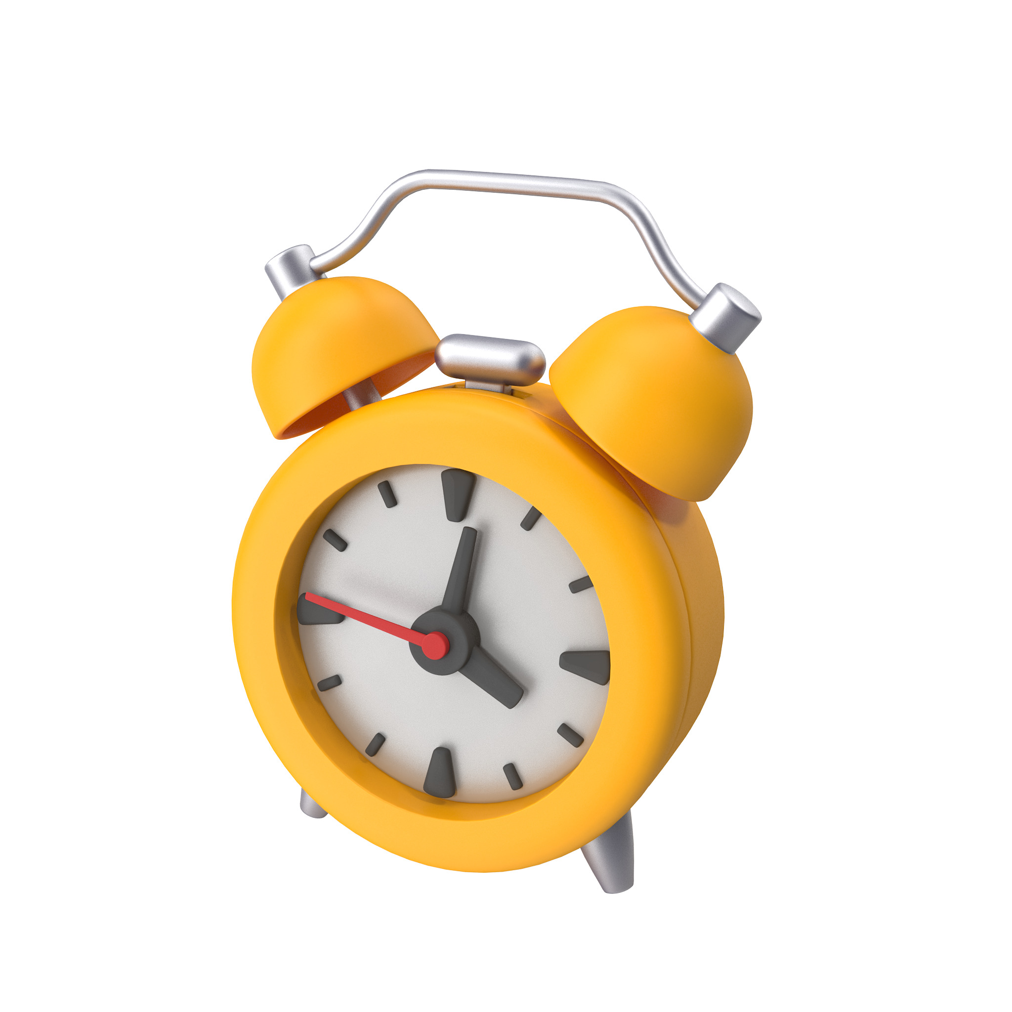 Alarm Clock Cartoon Low-poly 3D model_12