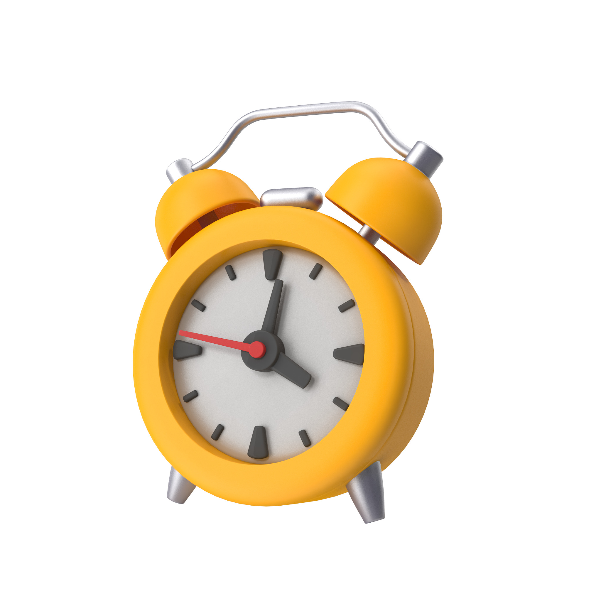 Alarm Clock Cartoon Low-poly 3D model_20
