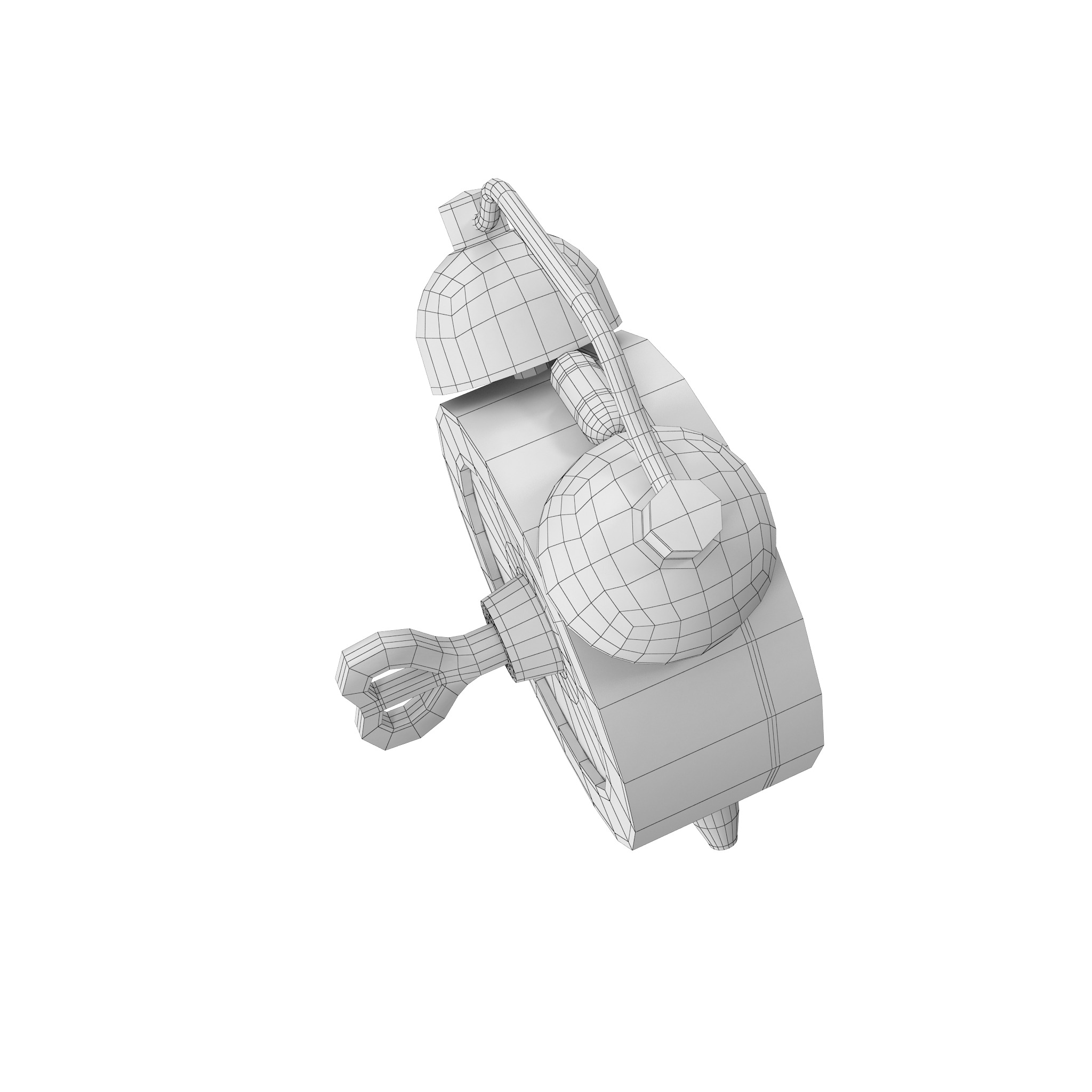 Alarm Clock Cartoon Low-poly 3D model_24