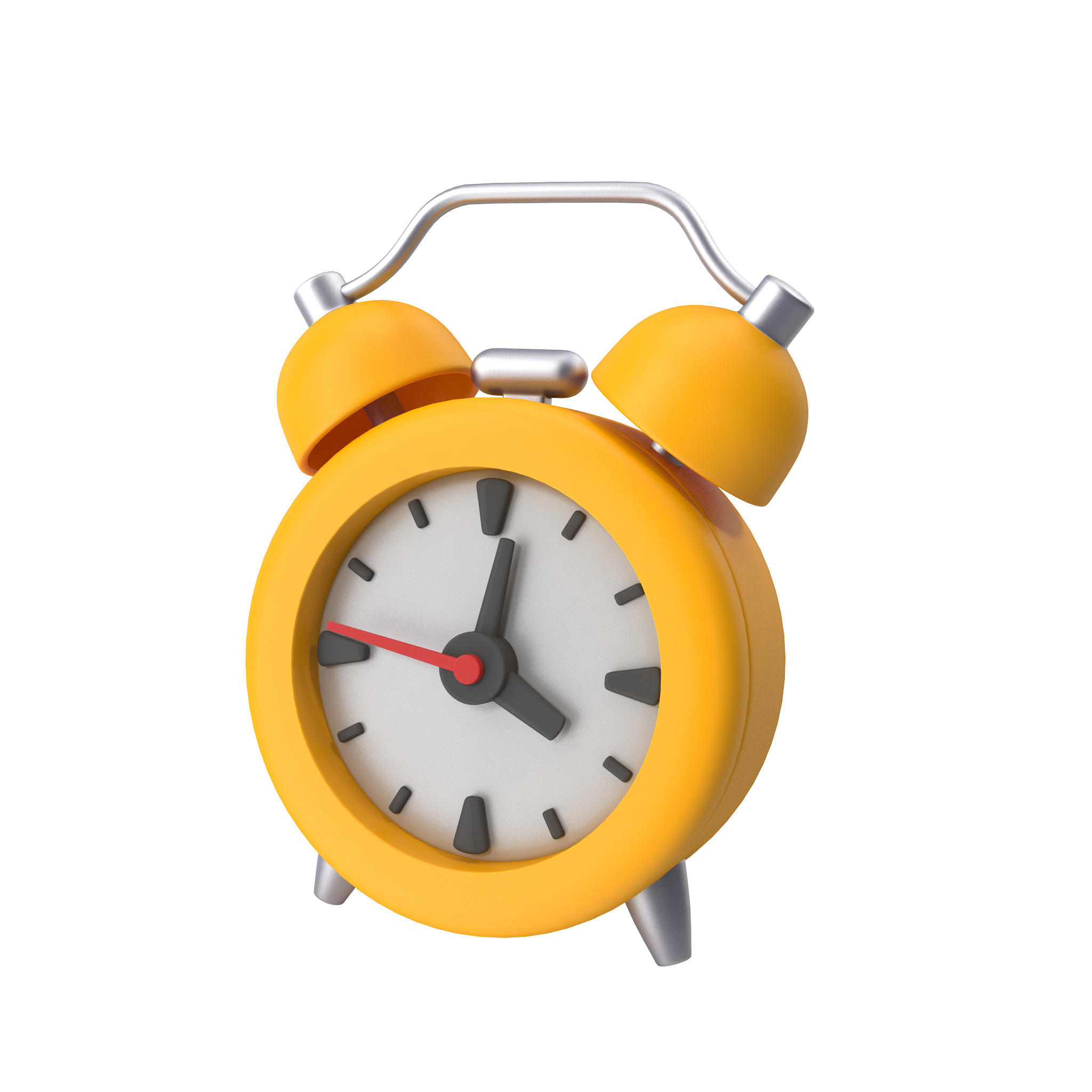 Alarm Clock Cartoon Low-poly 3D model_11