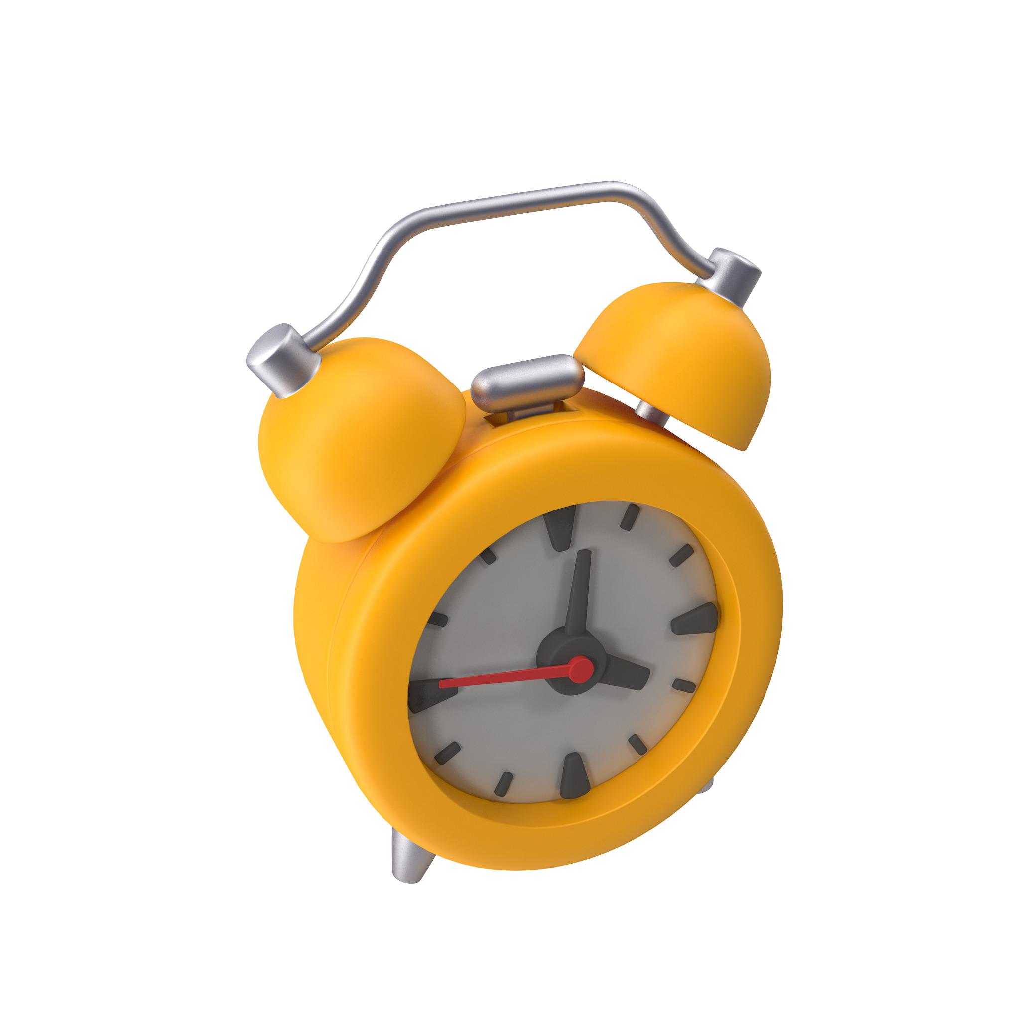 Alarm Clock Cartoon Low-poly 3D model_13