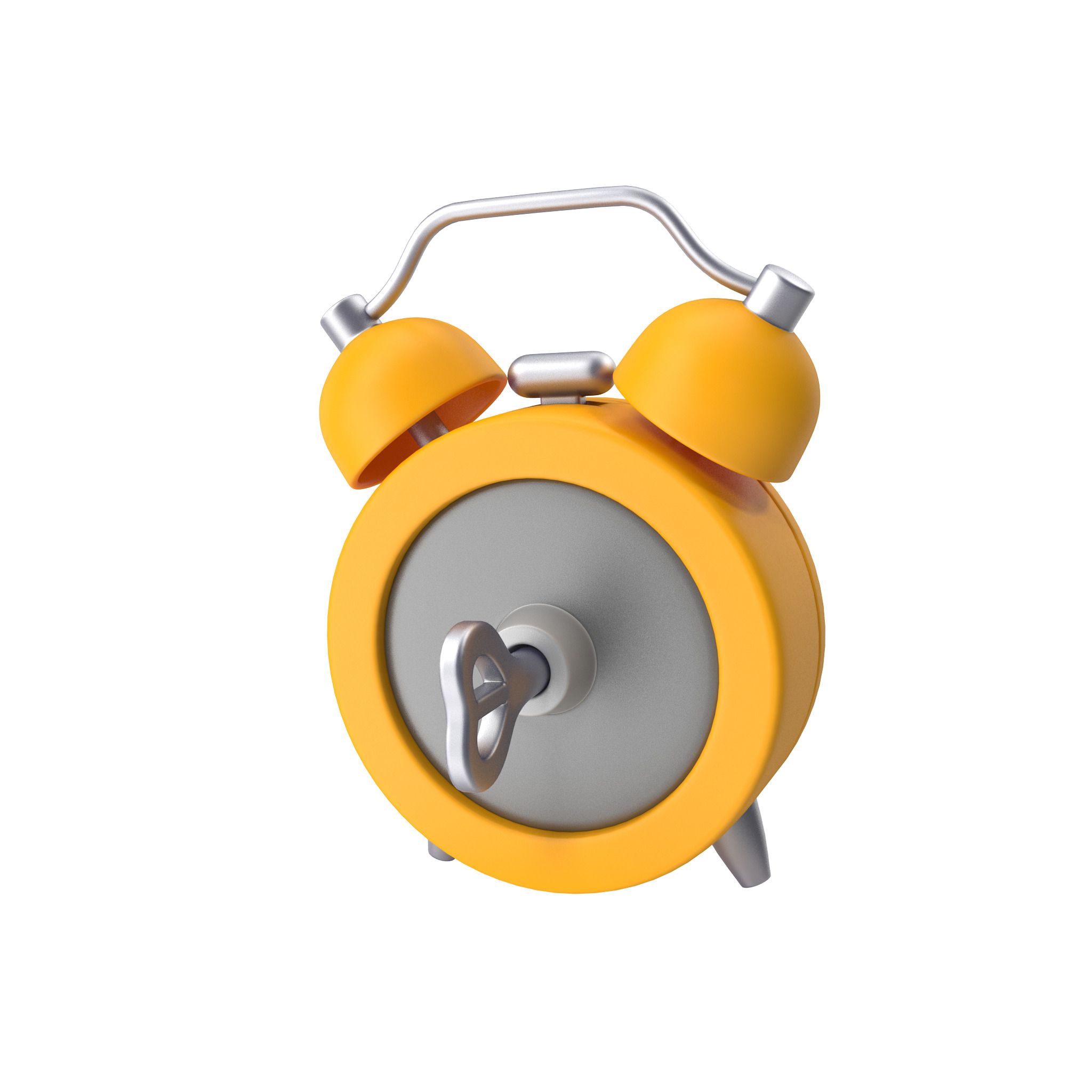 Alarm Clock Cartoon Low-poly 3D model_17