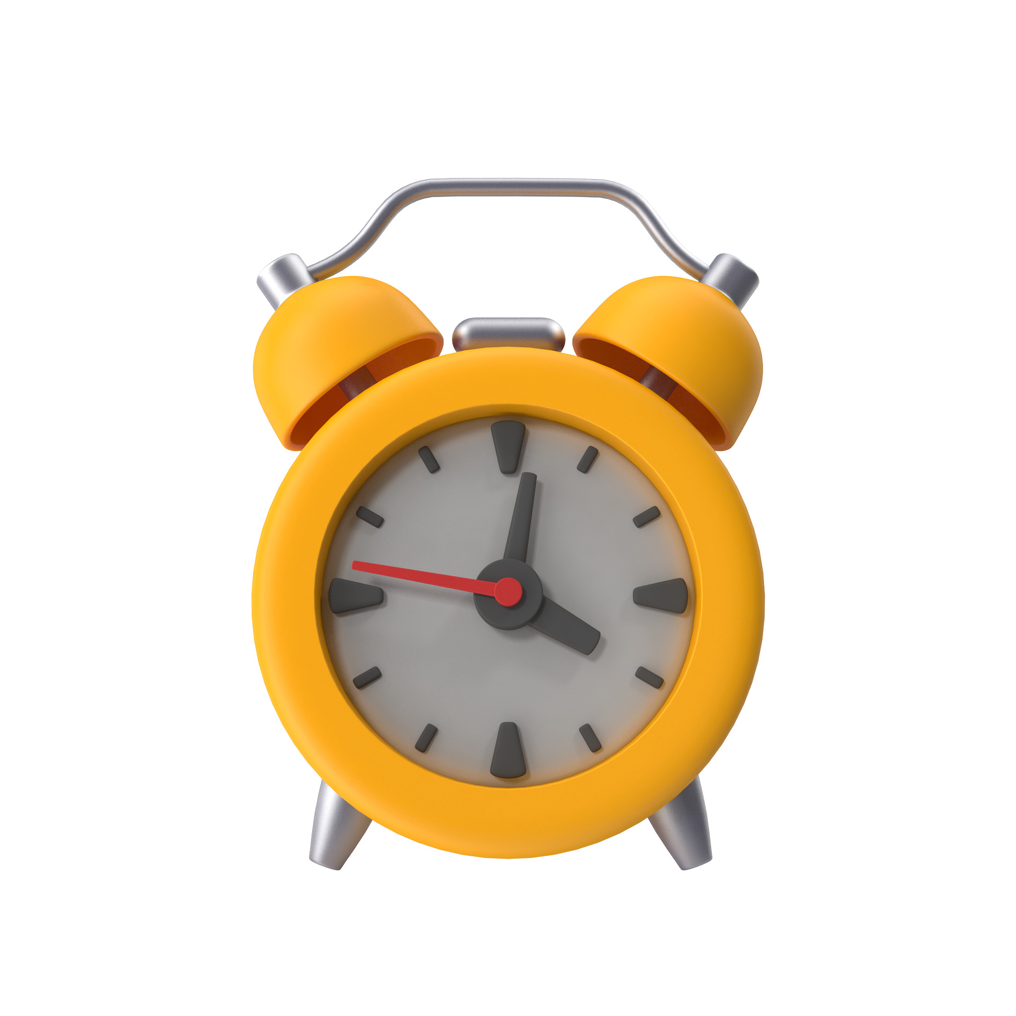 Alarm Clock Cartoon Low-poly 3D model_18