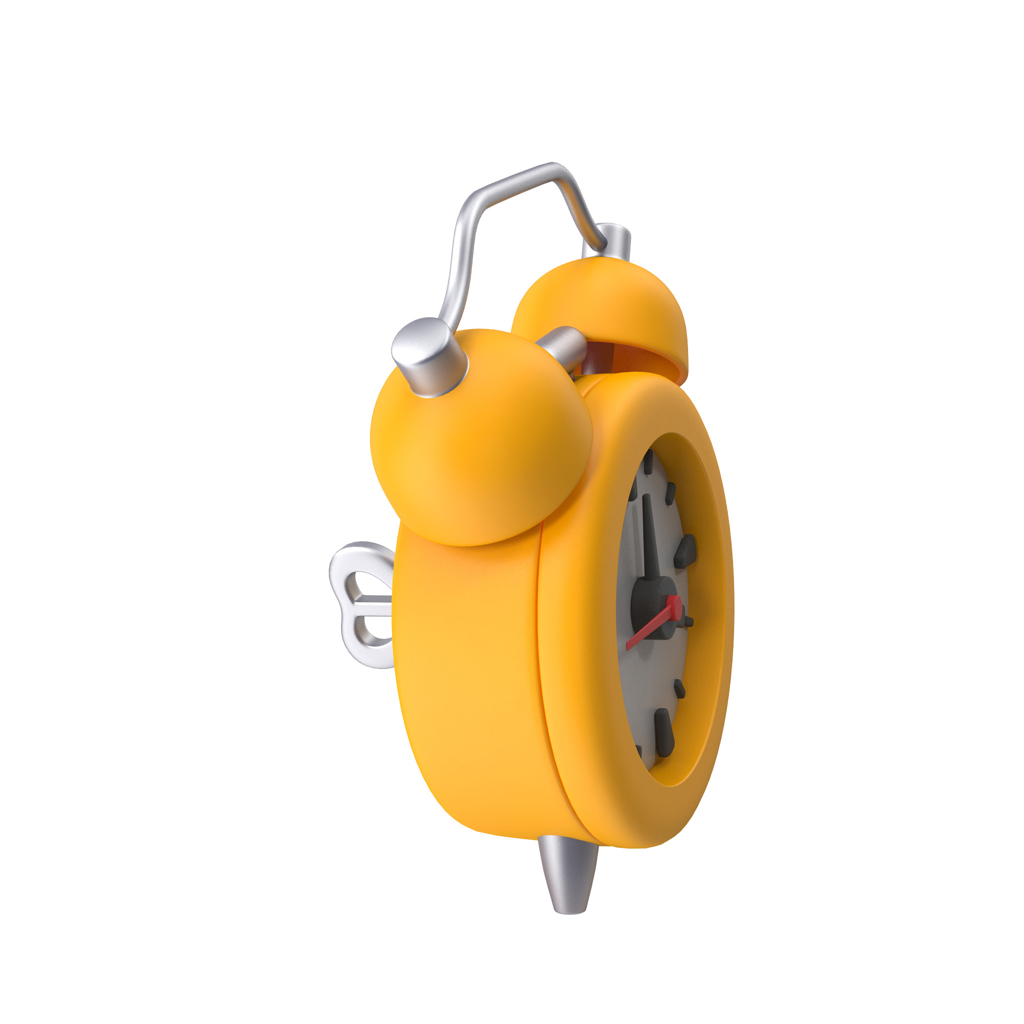 Alarm Clock Cartoon Low-poly 3D model_1