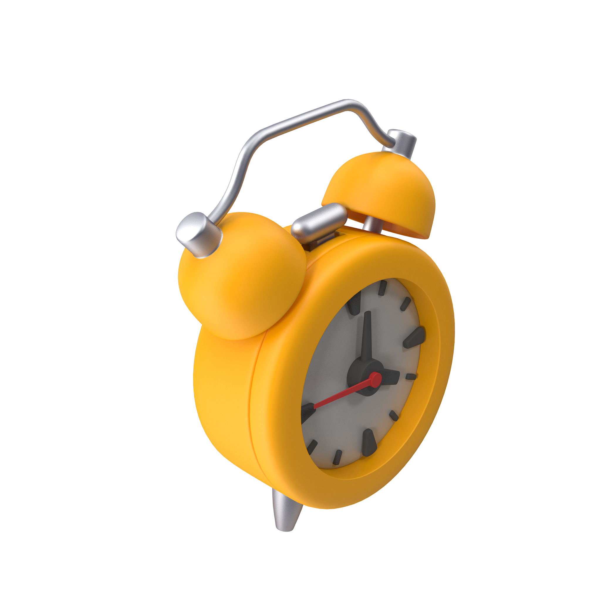 Alarm Clock Cartoon Low-poly 3D model_14