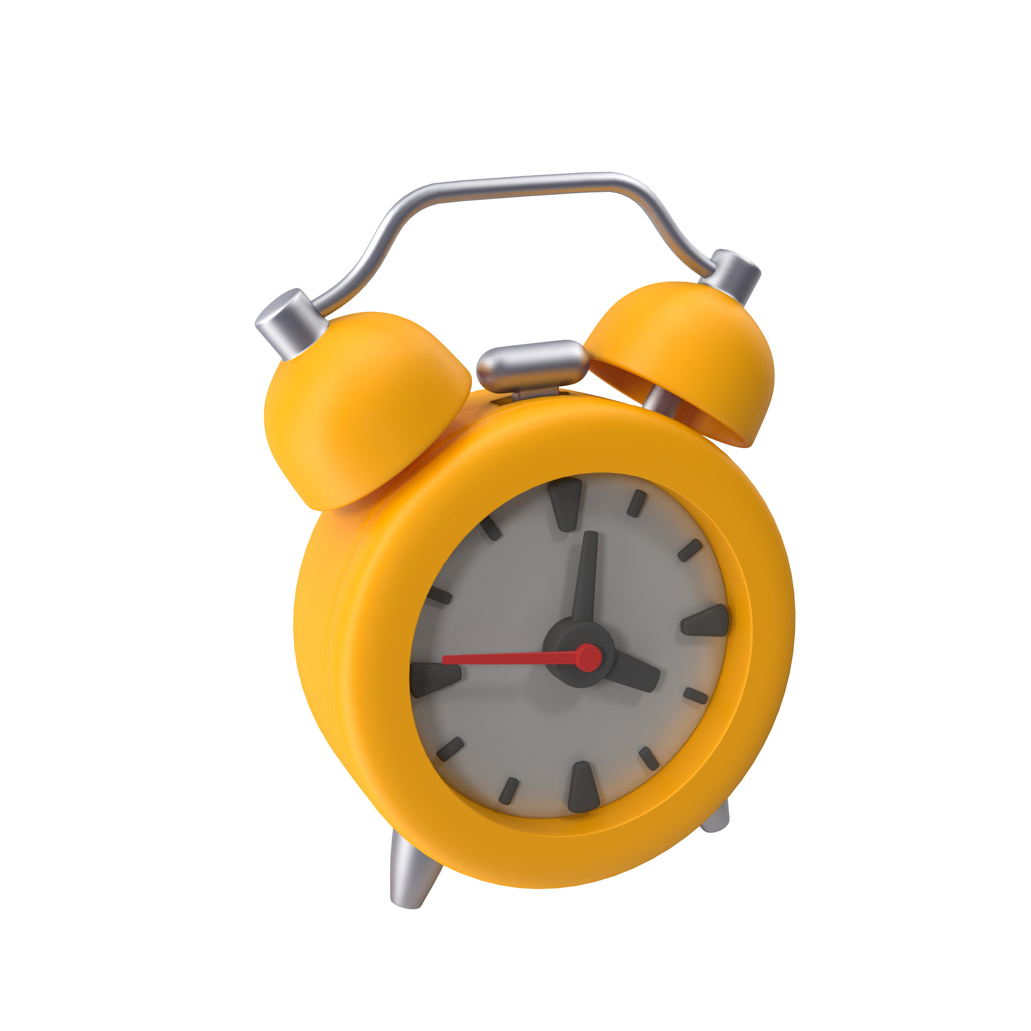 Alarm Clock Cartoon Low-poly 3D model_19