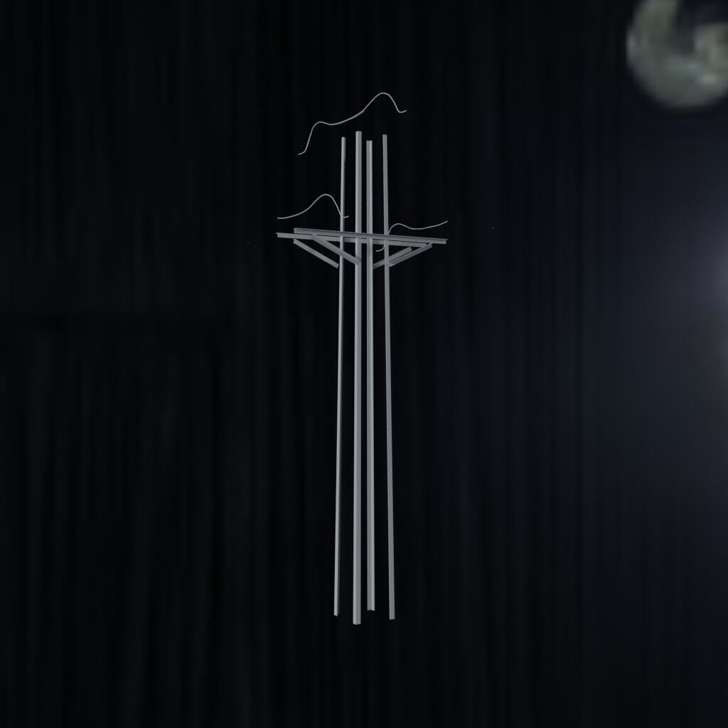 Electronical Steel Tower Low-poly 3D model_1