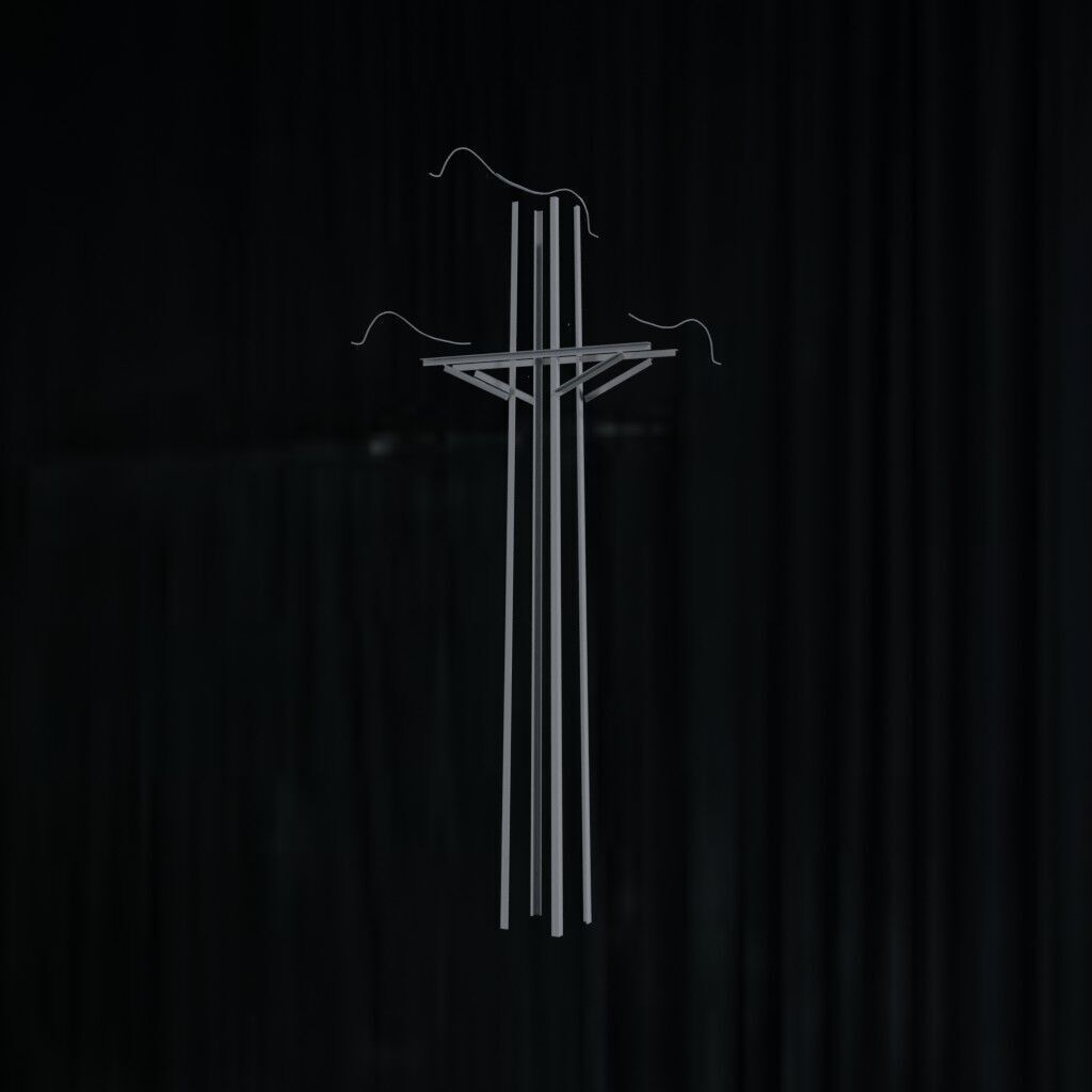 Electronical Steel Tower Low-poly 3D model_2