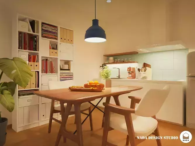 Interior house scene full furniture morden and warm