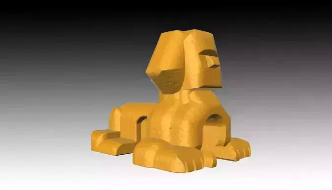 Aquarium Ornaments Sphinx-cave Free 3D print model