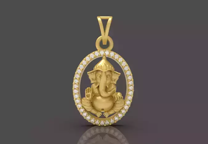 Ganpati Pendant - 0084 