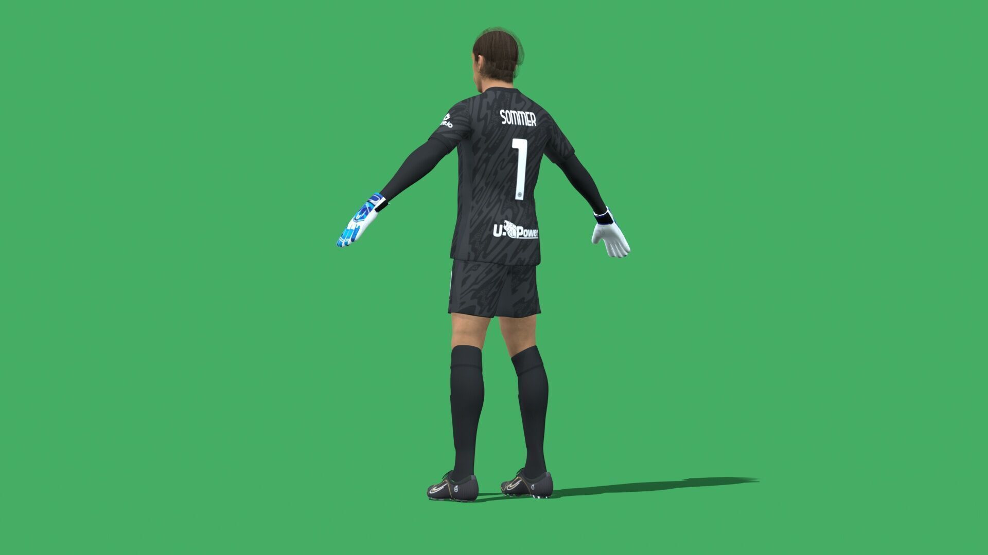 3D Rigged Yann Sommer Inter Milan 2025 Low-poly 3D model_8