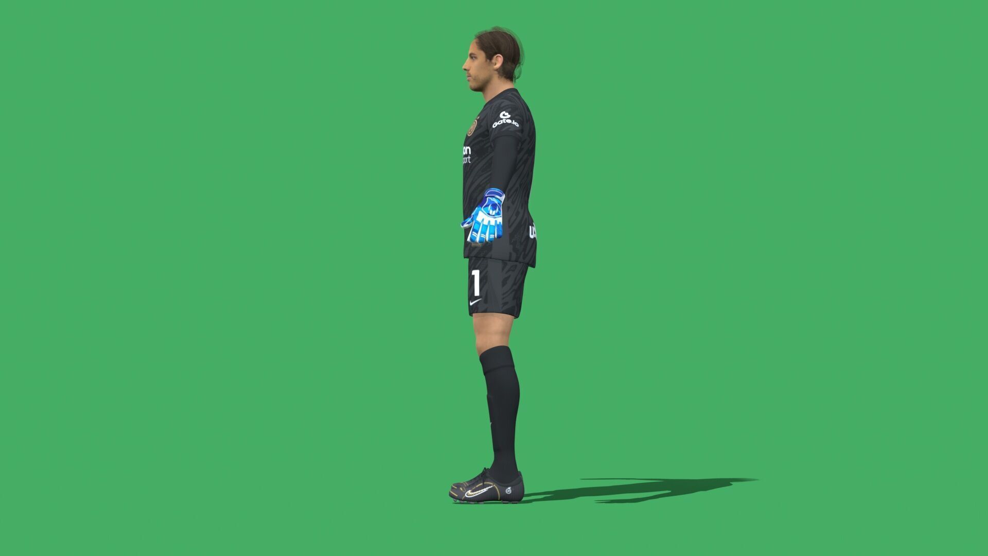 3D Rigged Yann Sommer Inter Milan 2025 Low-poly 3D model_9