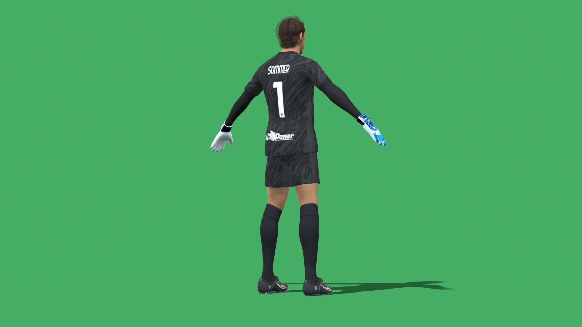 3D Rigged Yann Sommer Inter Milan 2025 Low-poly 3D model_6