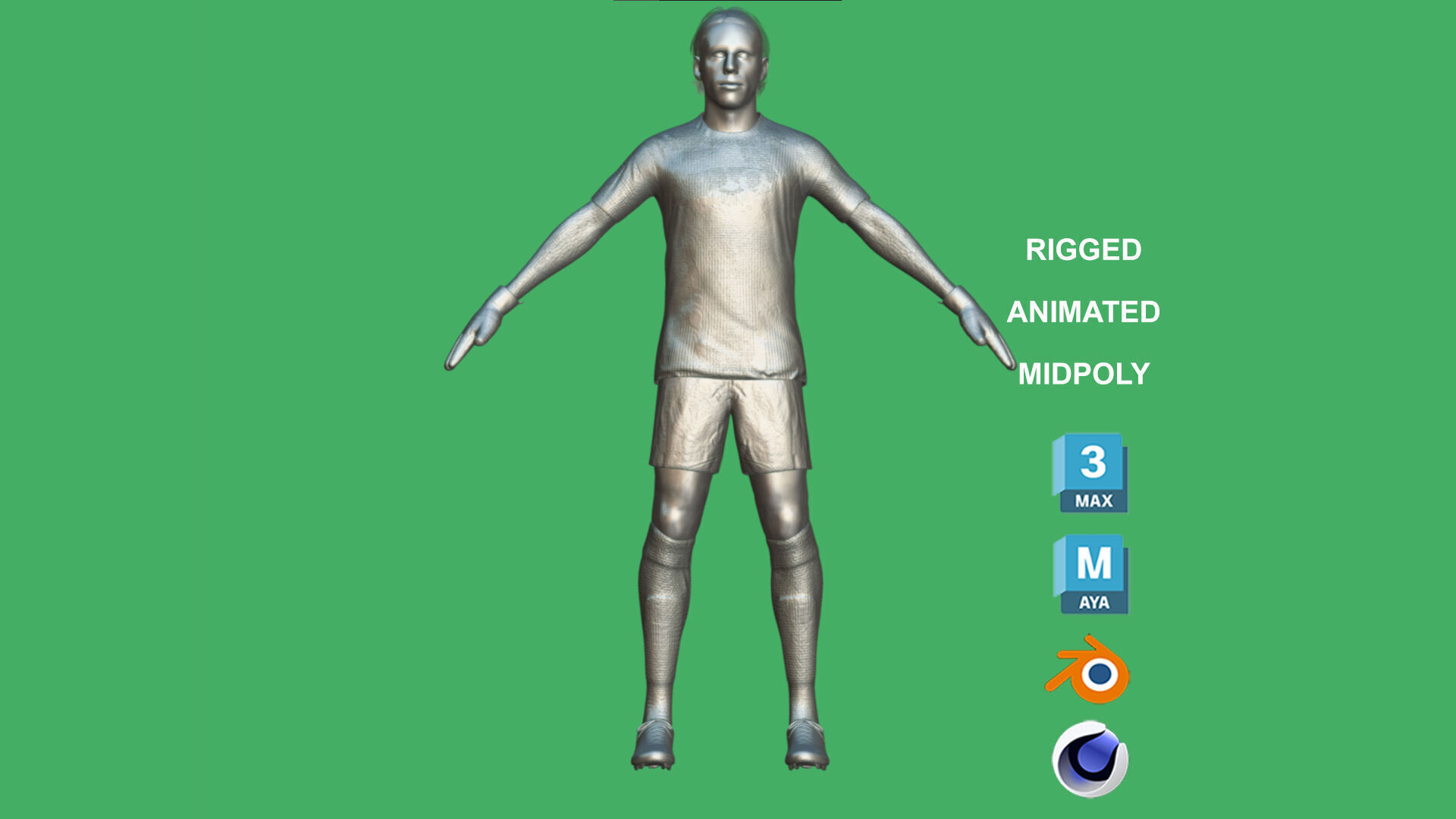 3D Rigged Yann Sommer Inter Milan 2025 Low-poly 3D model_12