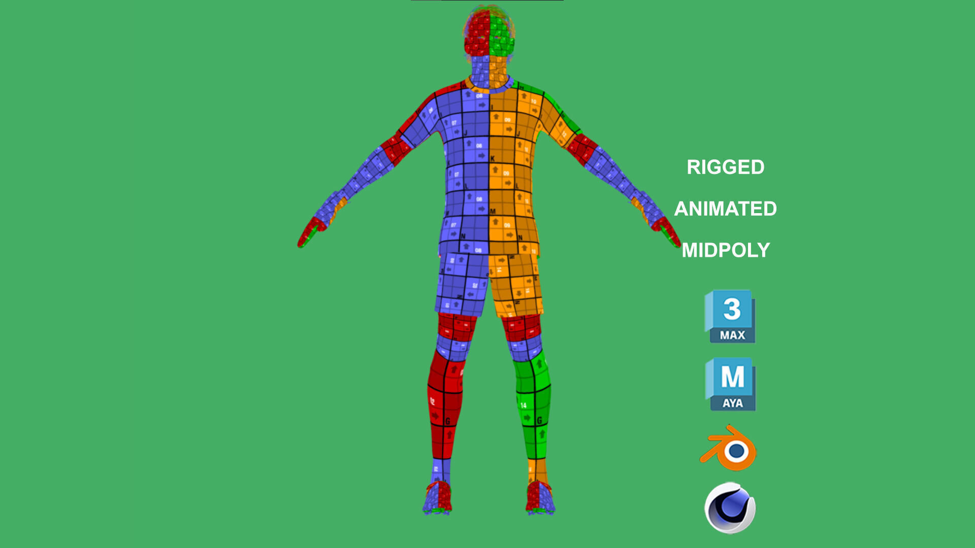 3D Rigged Yann Sommer Inter Milan 2025 Low-poly 3D model_14