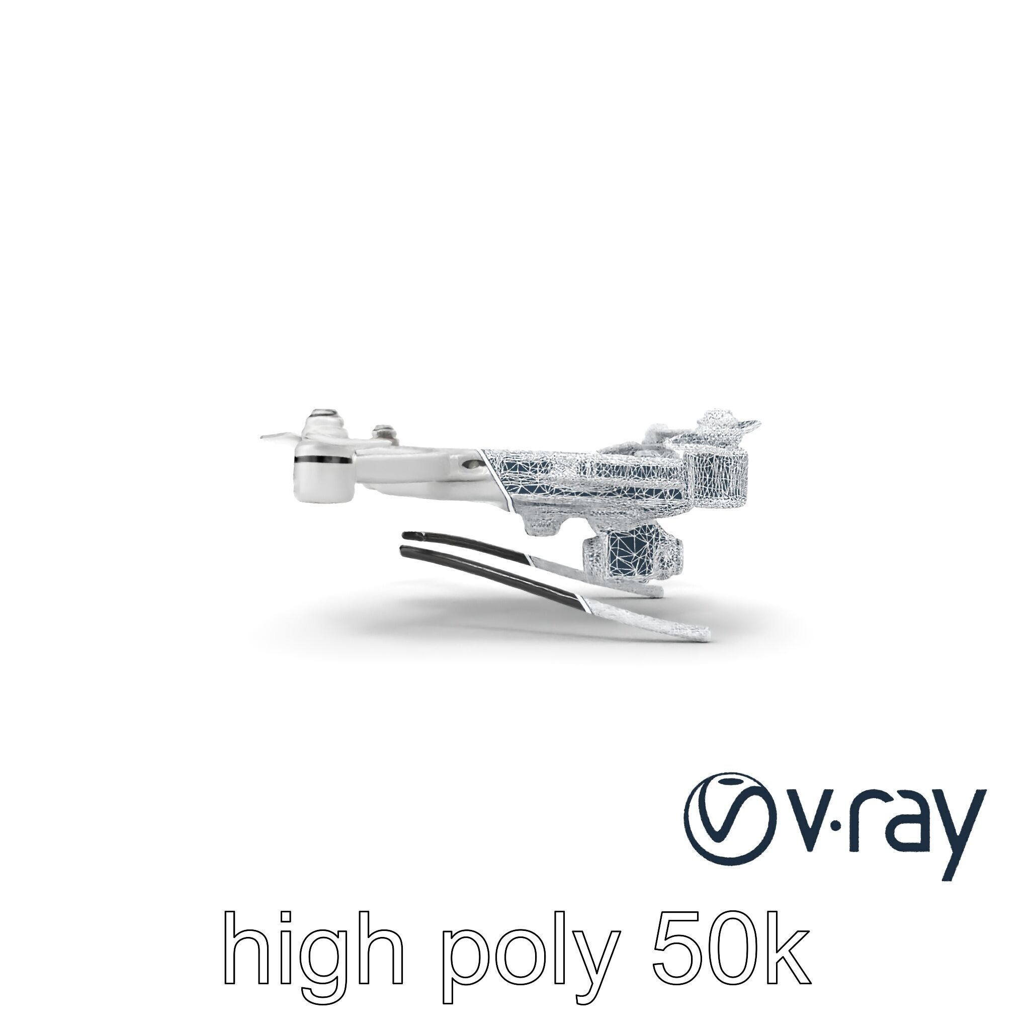 Advanced UAV Drone model pack with realistic material properties Low-poly 3D model_33