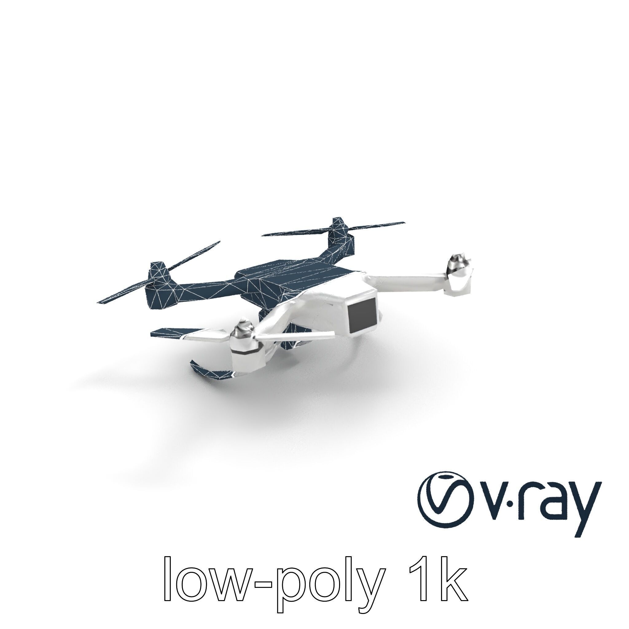 Advanced UAV Drone model pack with realistic material properties Low-poly 3D model_28