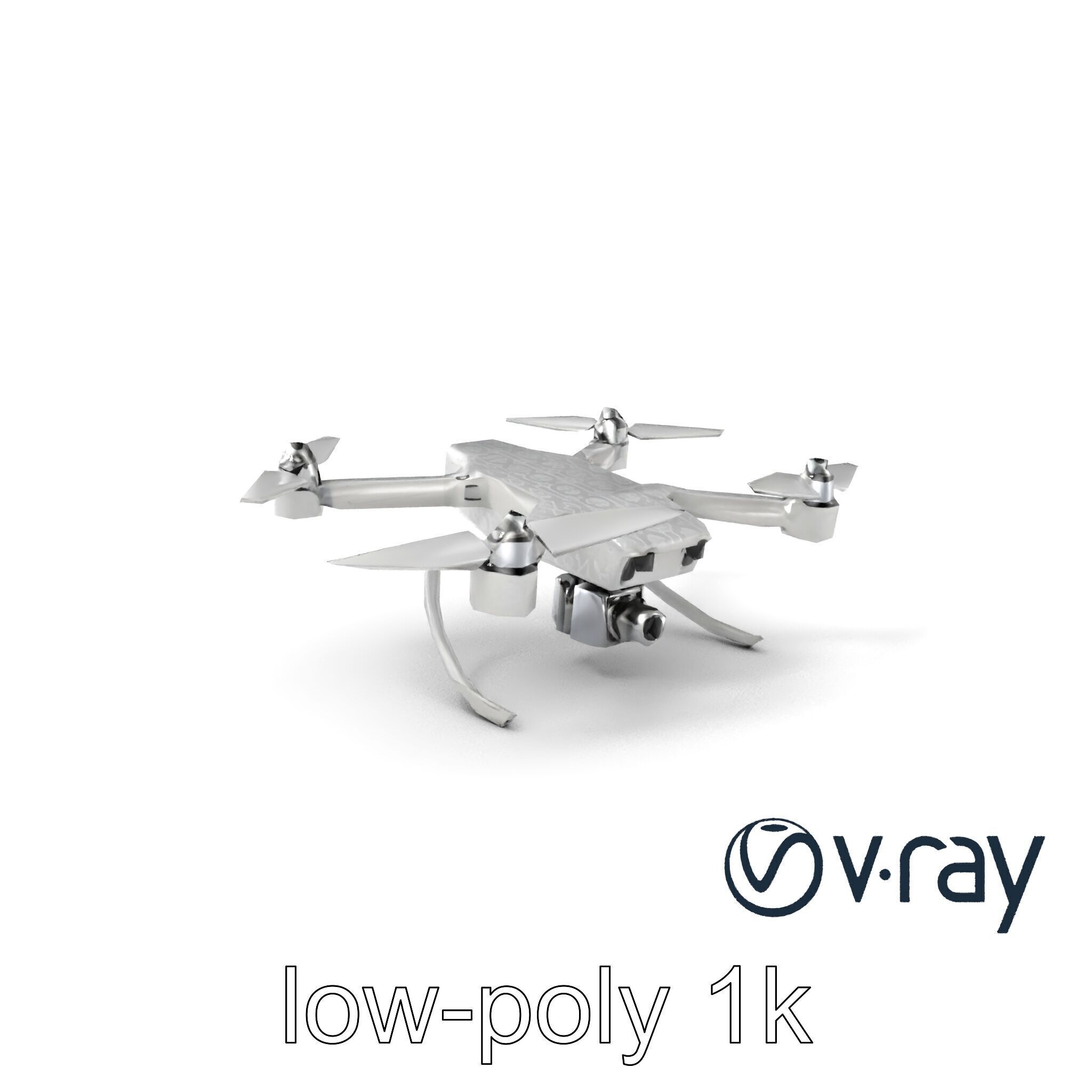 Advanced UAV Drone model pack with realistic material properties Low-poly 3D model_13