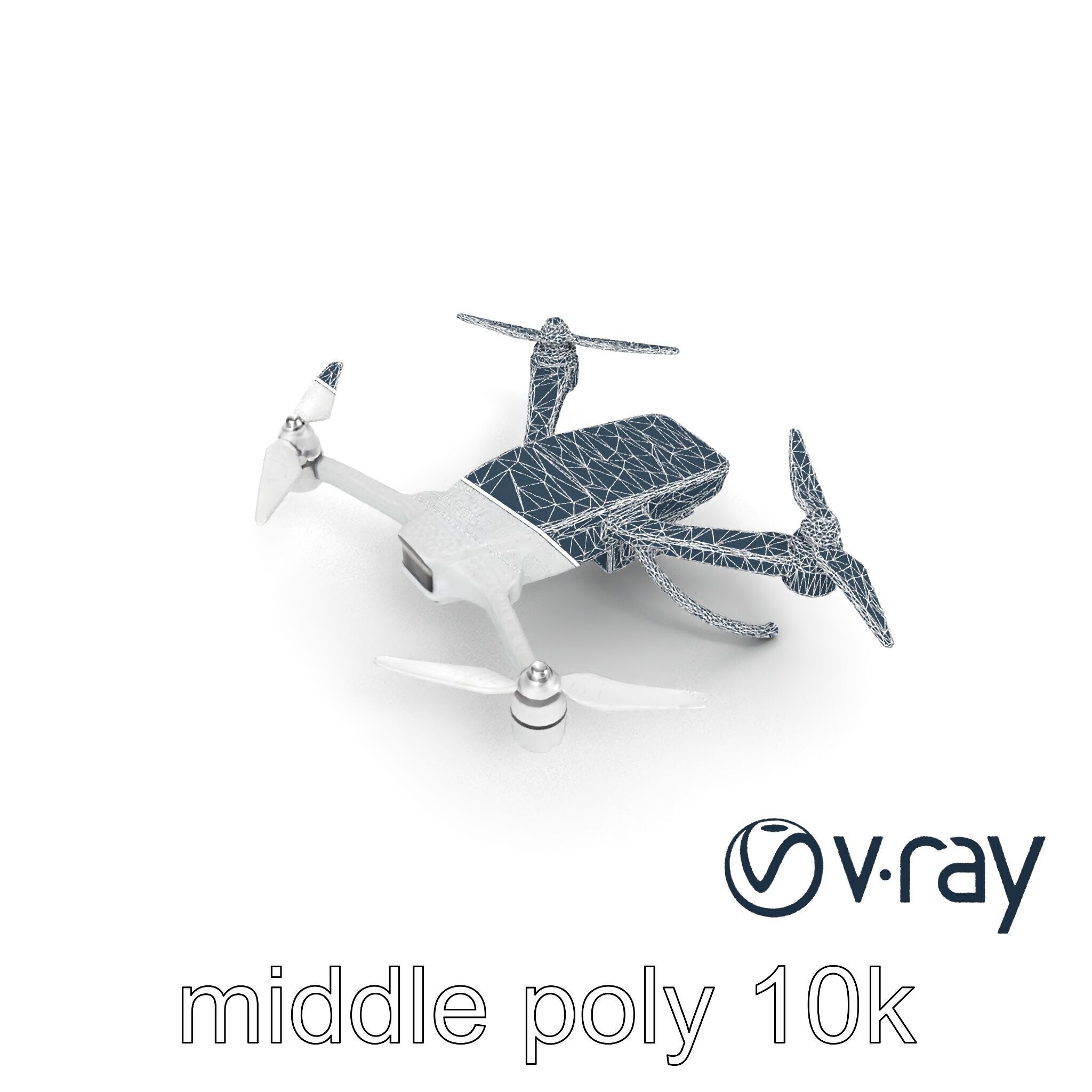 Advanced UAV Drone model pack with realistic material properties Low-poly 3D model_27