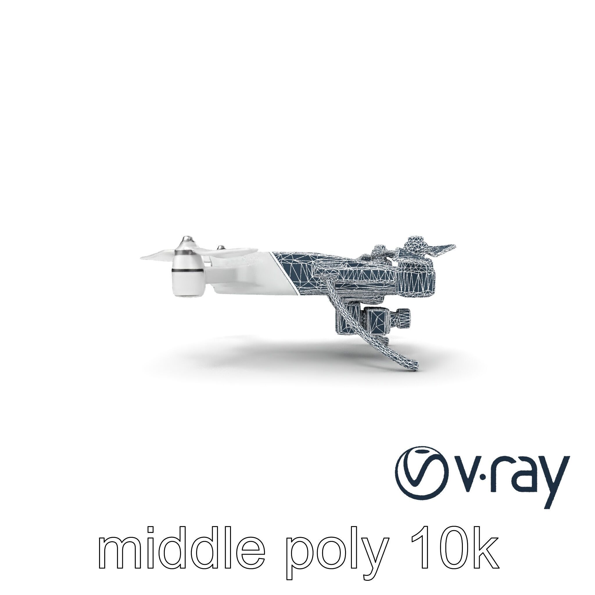 Advanced UAV Drone model pack with realistic material properties Low-poly 3D model_36