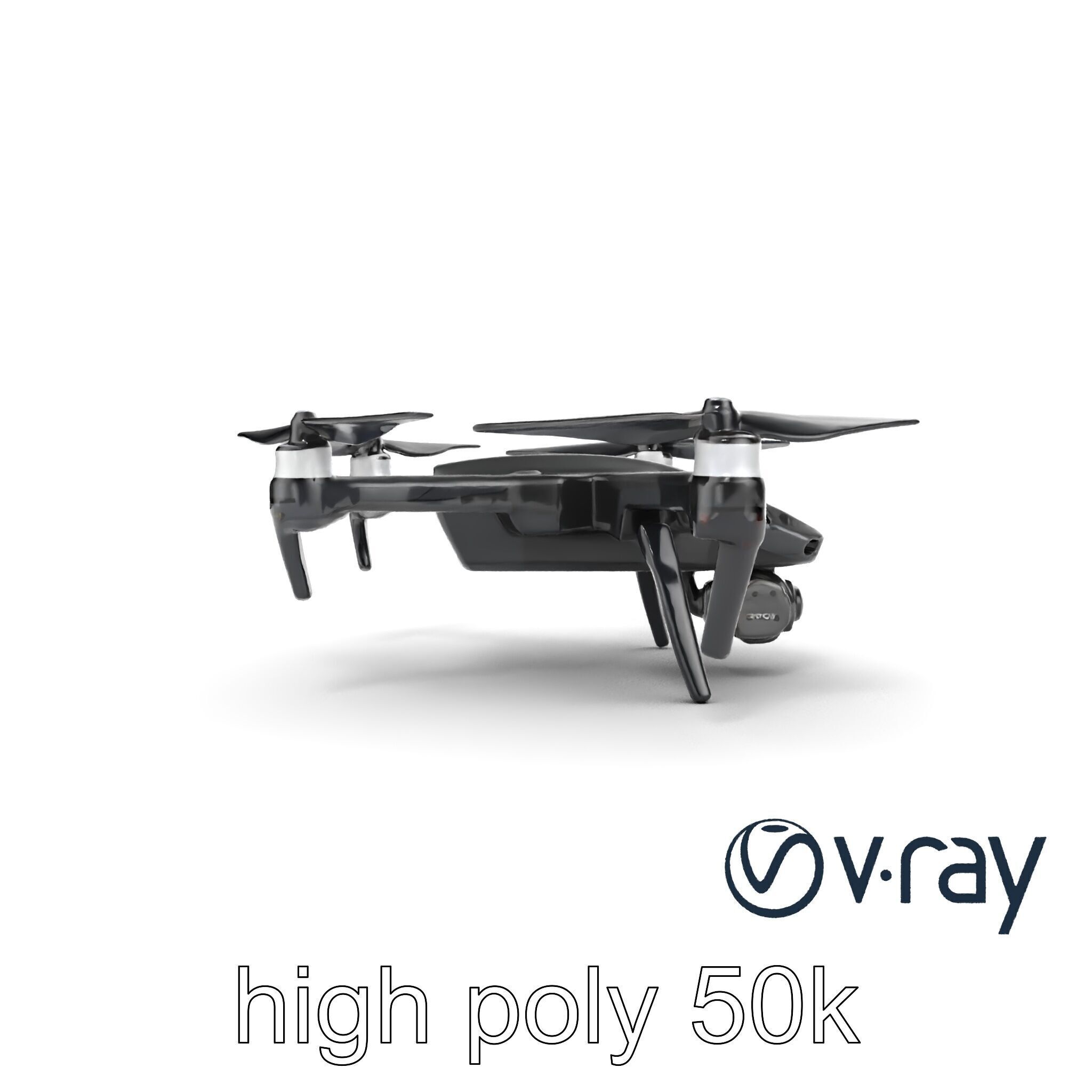 Advanced UAV Drone model pack with realistic material properties Low-poly 3D model_66