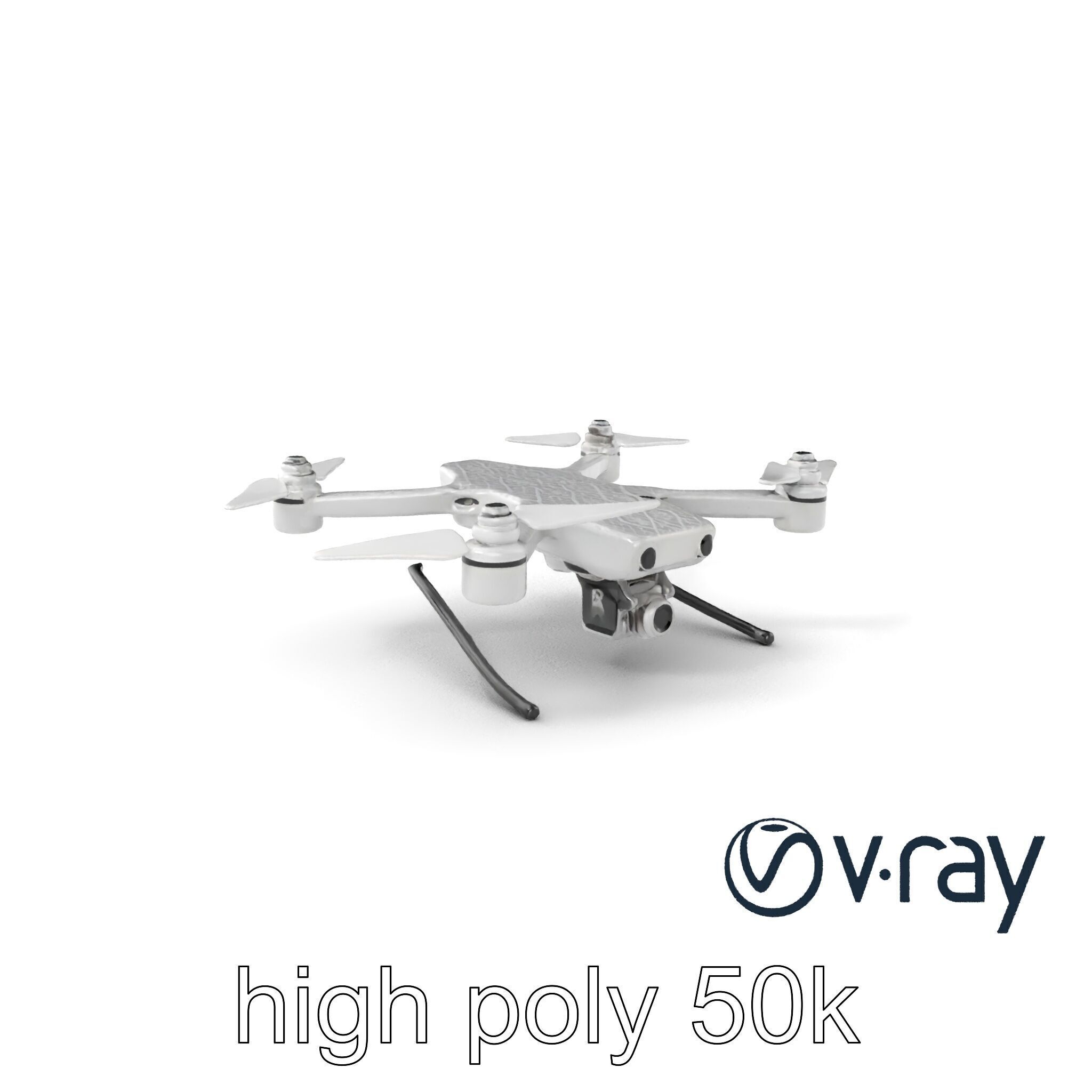 Advanced UAV Drone model pack with realistic material properties Low-poly 3D model_11