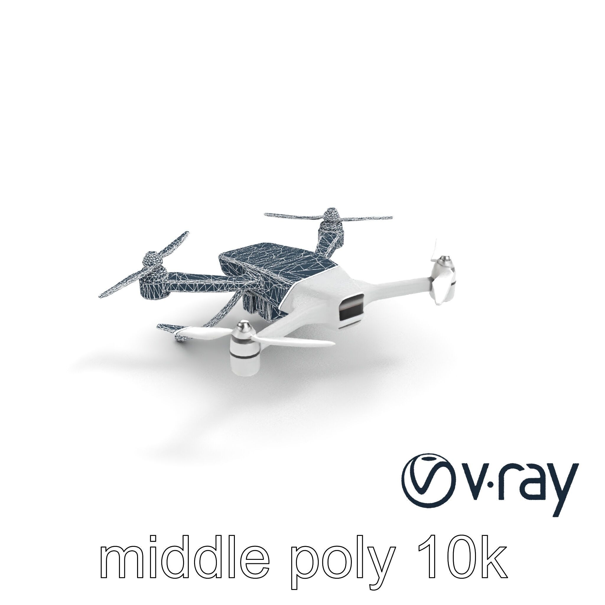 Advanced UAV Drone model pack with realistic material properties Low-poly 3D model_21