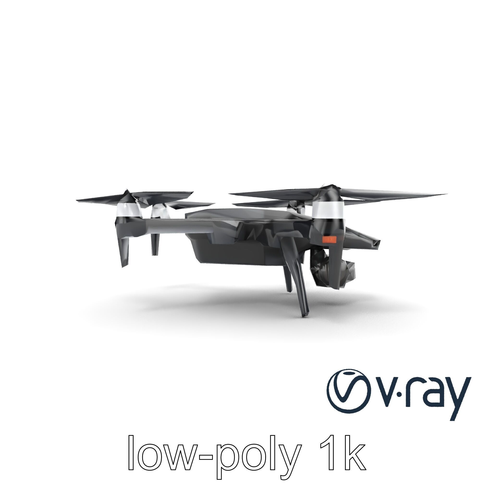 Advanced UAV Drone model pack with realistic material properties Low-poly 3D model_65