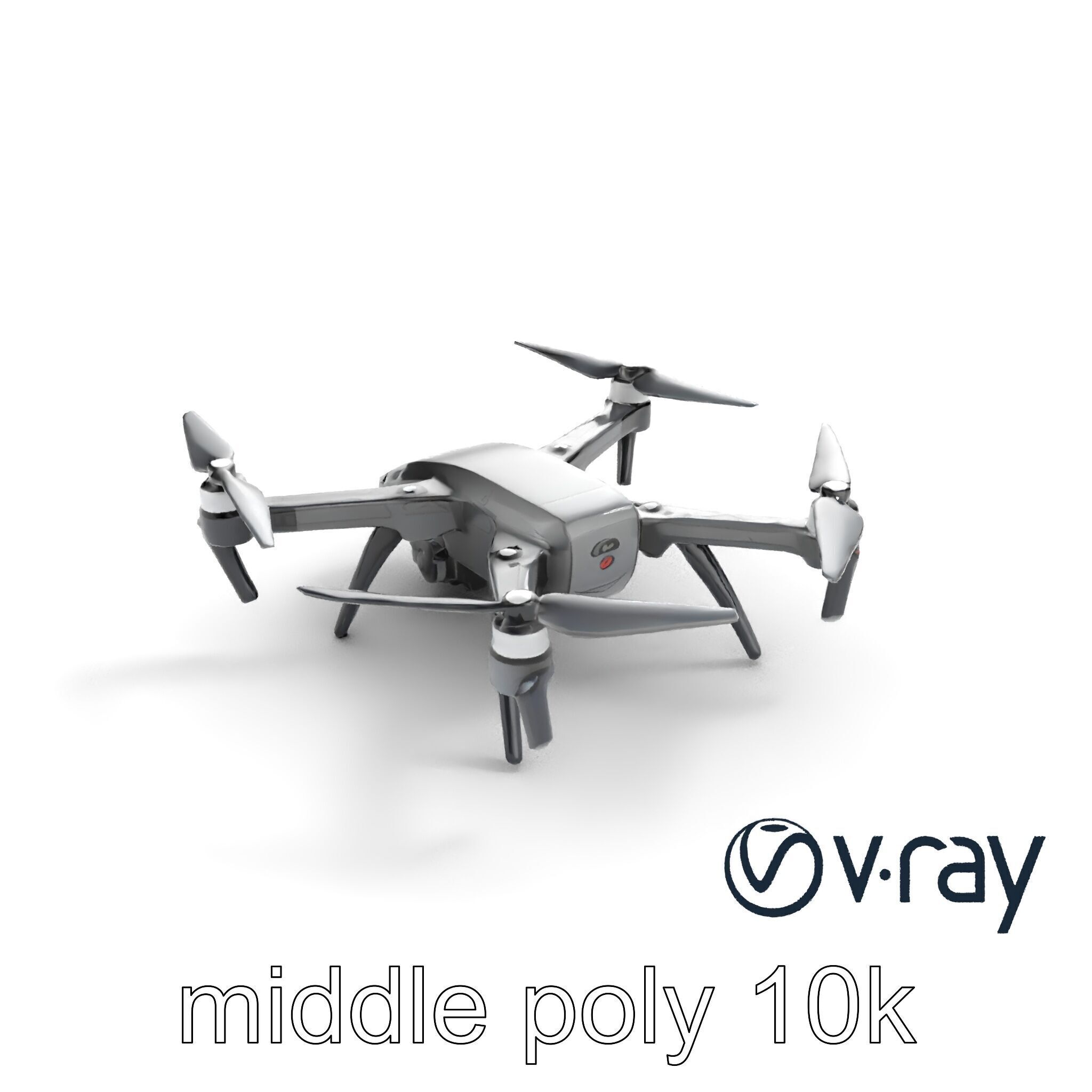 Advanced UAV Drone model pack with realistic material properties Low-poly 3D model_49