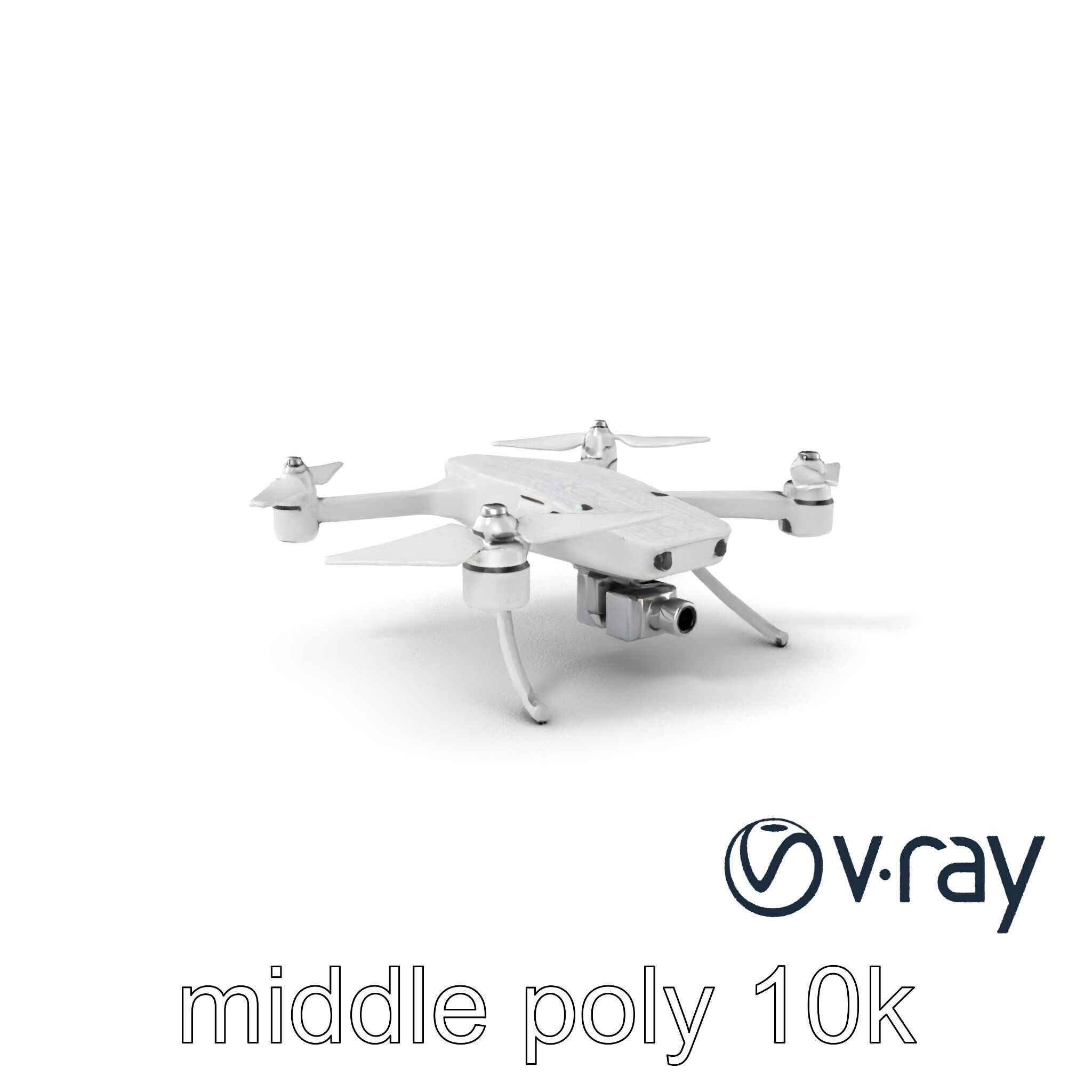 Advanced UAV Drone model pack with realistic material properties Low-poly 3D model_12