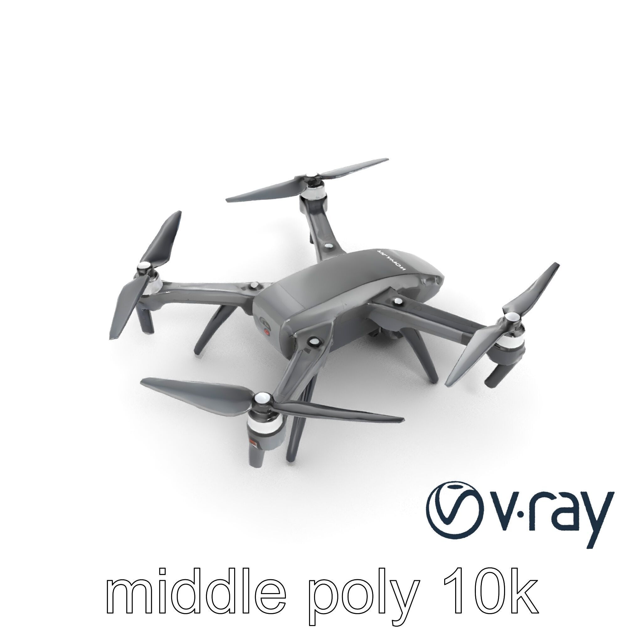 Advanced UAV Drone model pack with realistic material properties Low-poly 3D model_67