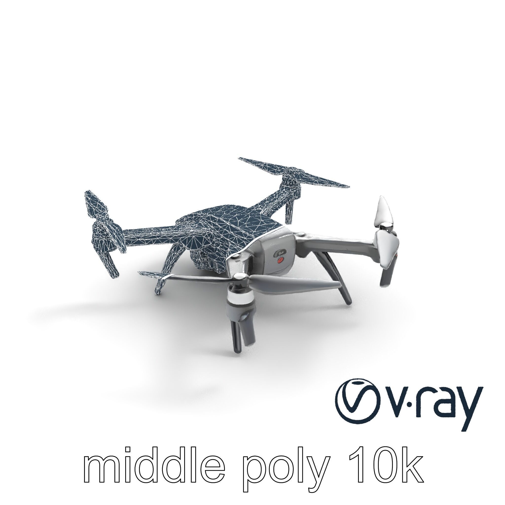 Advanced UAV Drone model pack with realistic material properties Low-poly 3D model_71