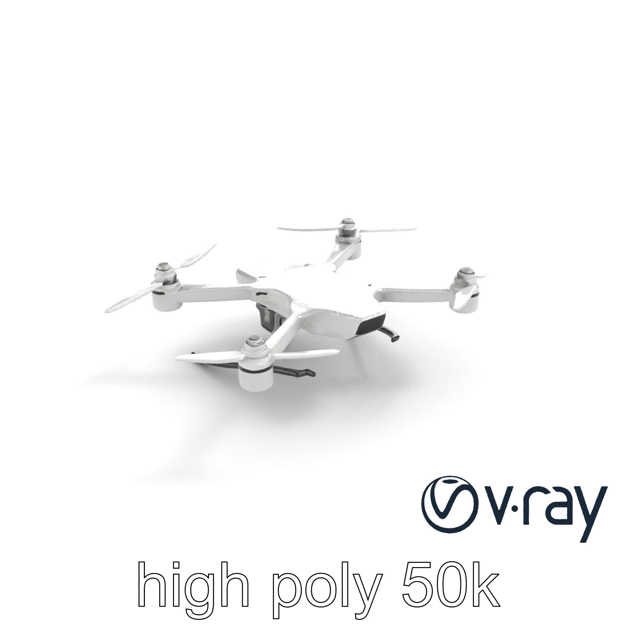 Advanced UAV Drone model pack with realistic material properties Low-poly 3D model_14