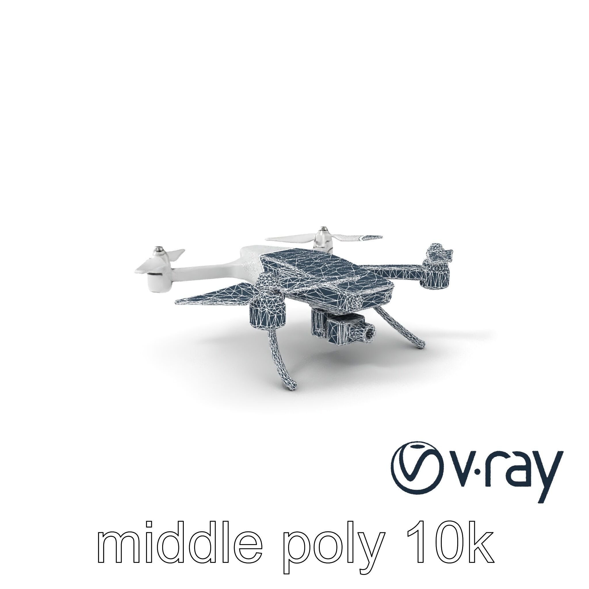 Advanced UAV Drone model pack with realistic material properties Low-poly 3D model_23
