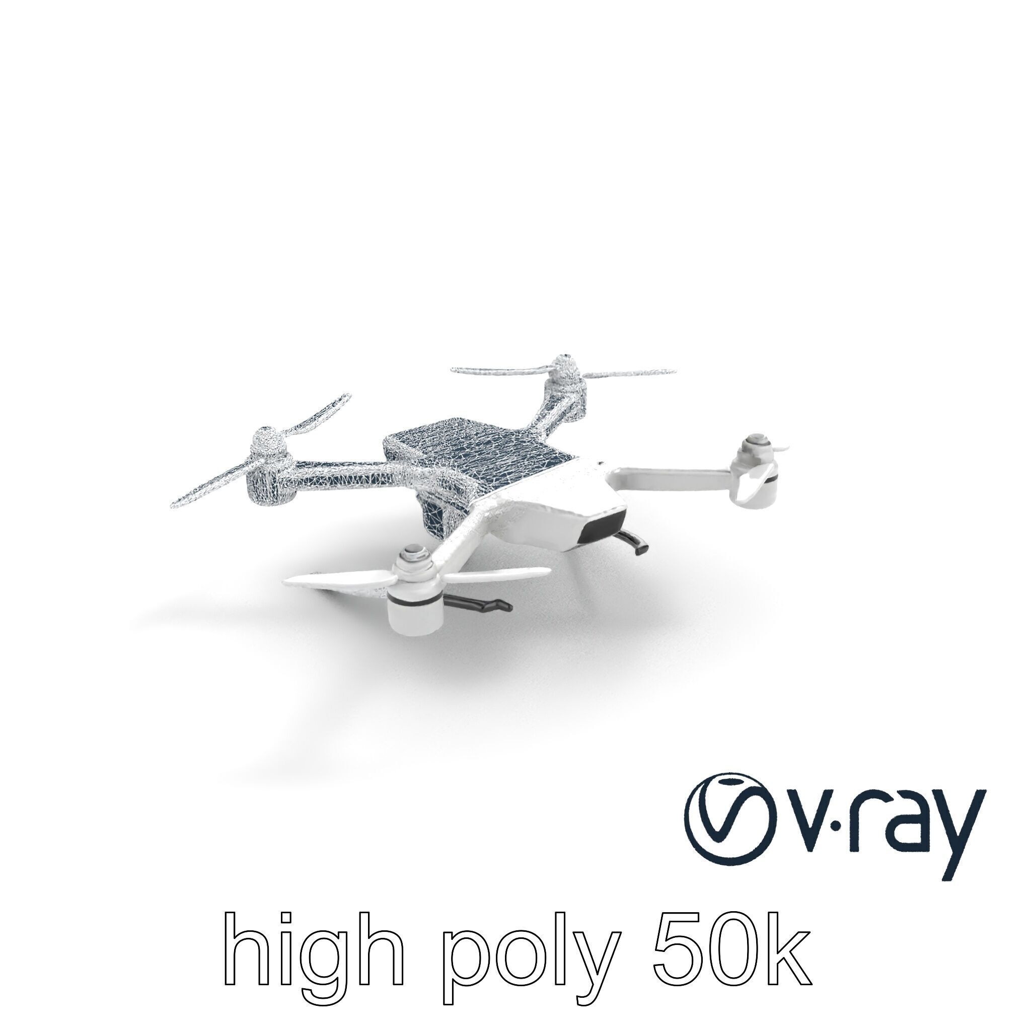 Advanced UAV Drone model pack with realistic material properties Low-poly 3D model_29