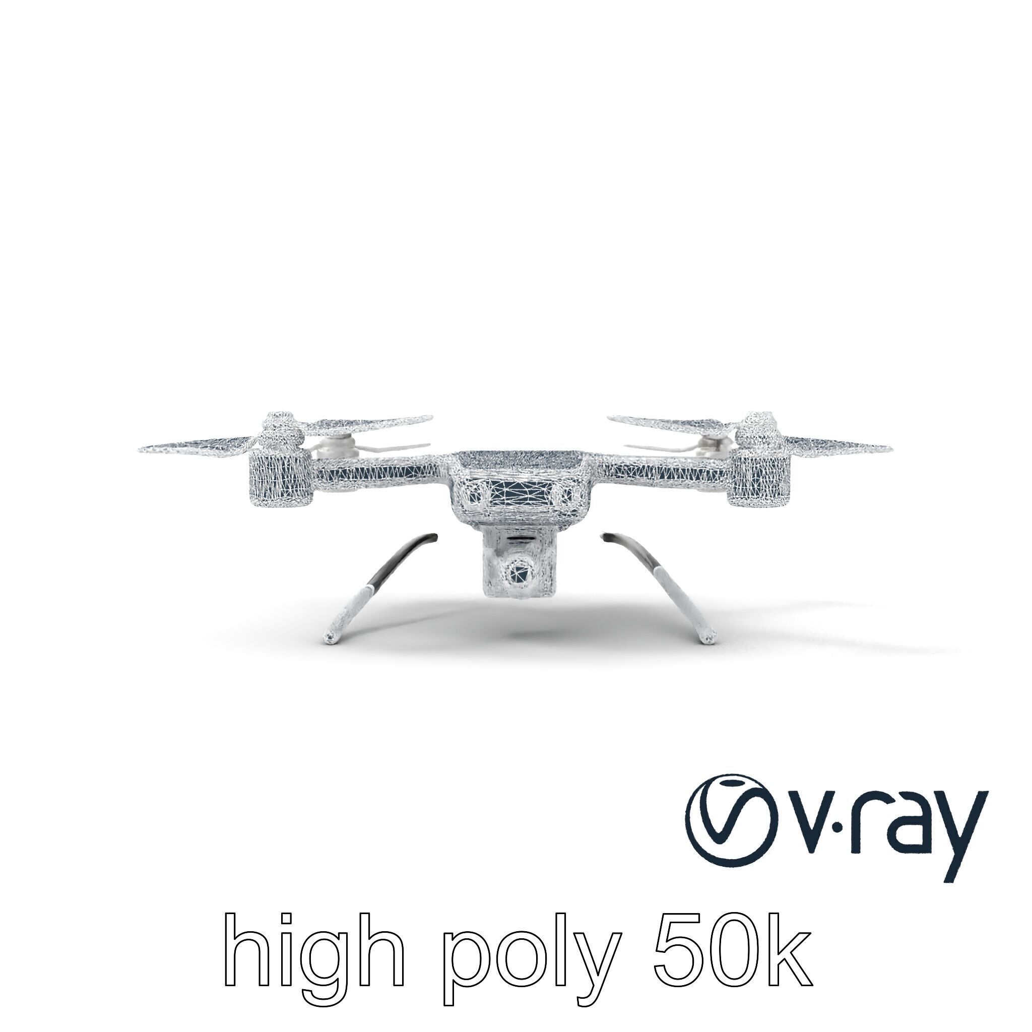 Advanced UAV Drone model pack with realistic material properties Low-poly 3D model_37