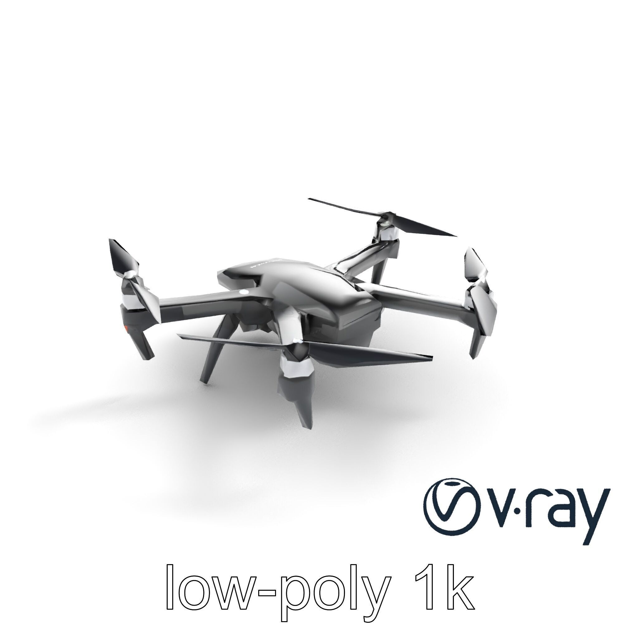 Advanced UAV Drone model pack with realistic material properties Low-poly 3D model_50