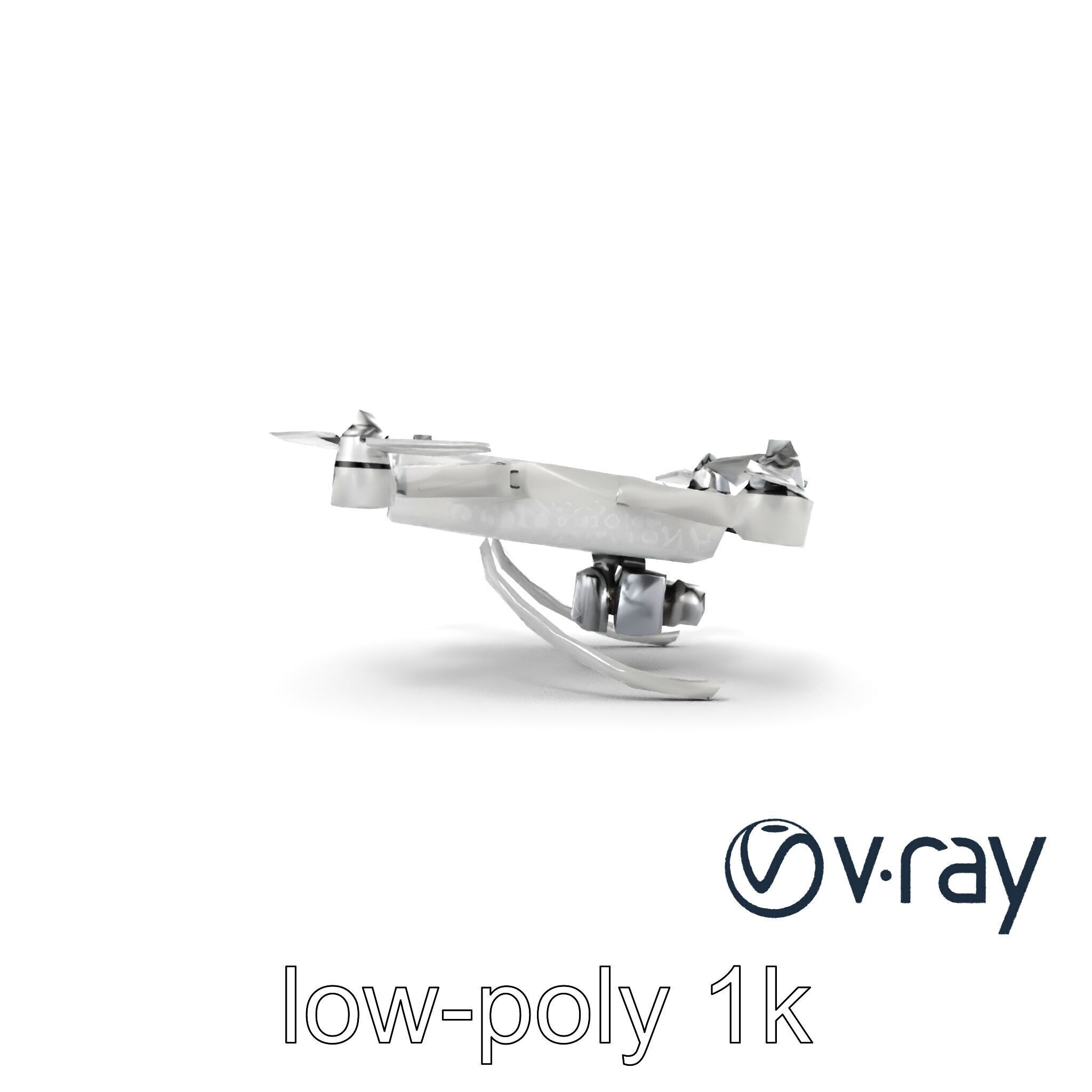 Advanced UAV Drone model pack with realistic material properties Low-poly 3D model_26