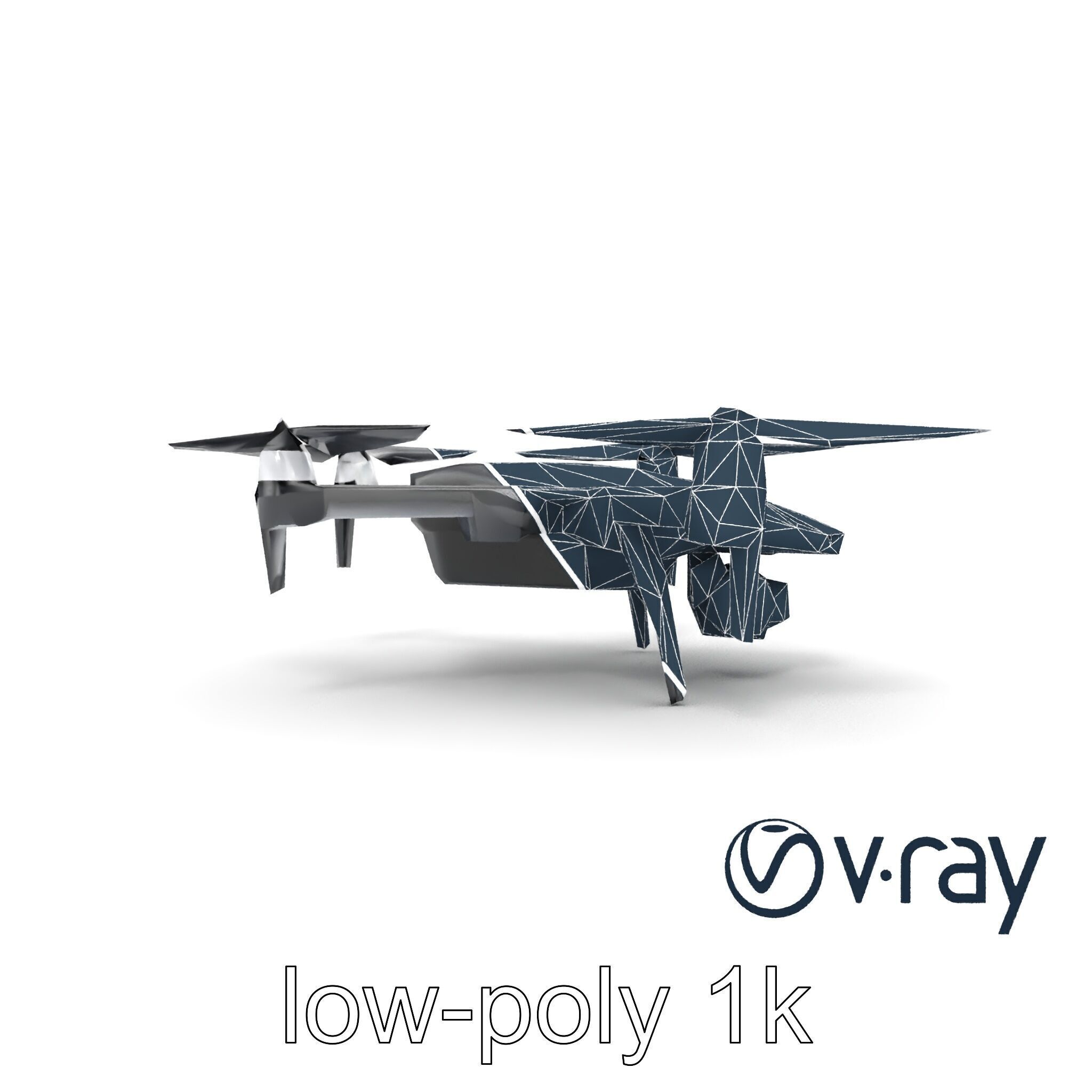 Advanced UAV Drone model pack with realistic material properties Low-poly 3D model_41