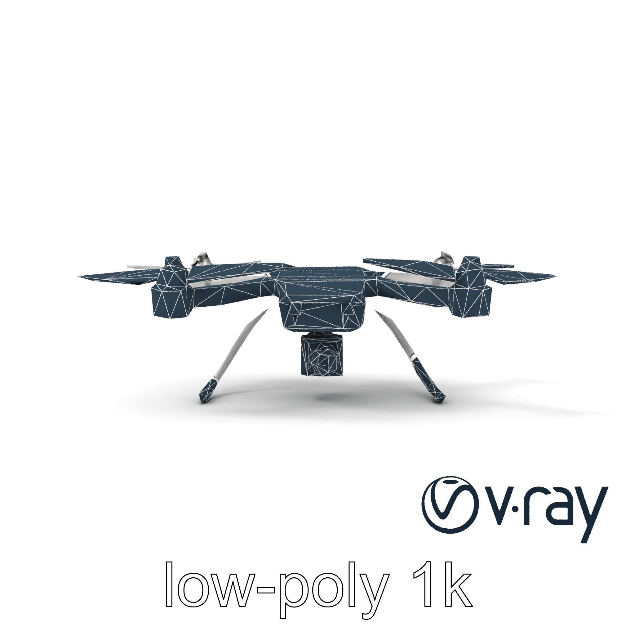 Advanced UAV Drone model pack with realistic material properties Low-poly 3D model_32