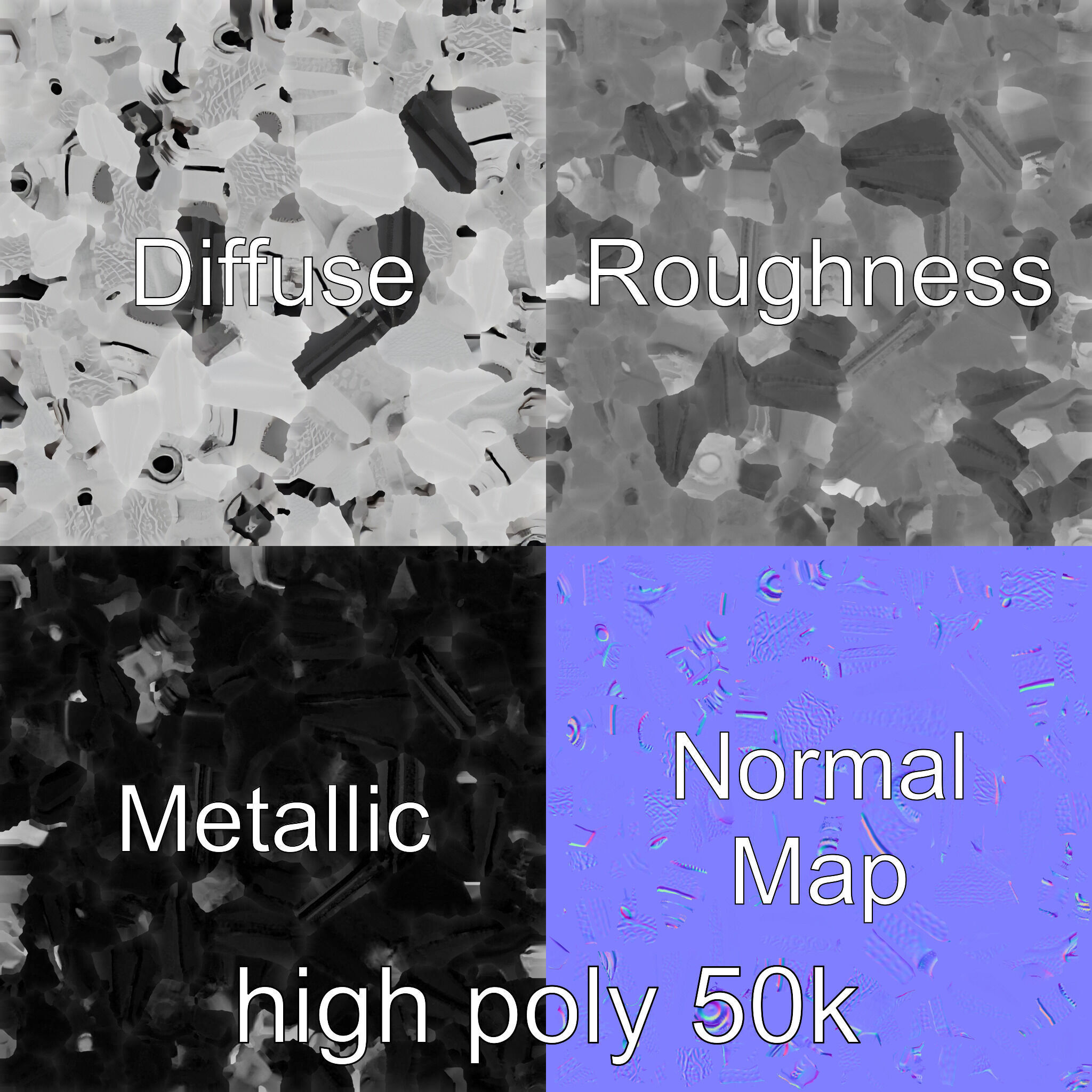 Advanced UAV Drone model pack with realistic material properties Low-poly 3D model_8